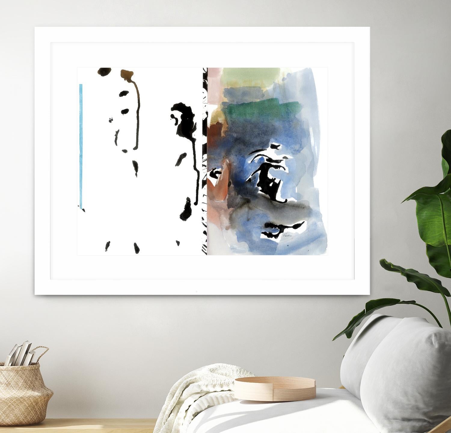 Caballeros Collage by Diane Lambin on GIANT ART - blue abstract