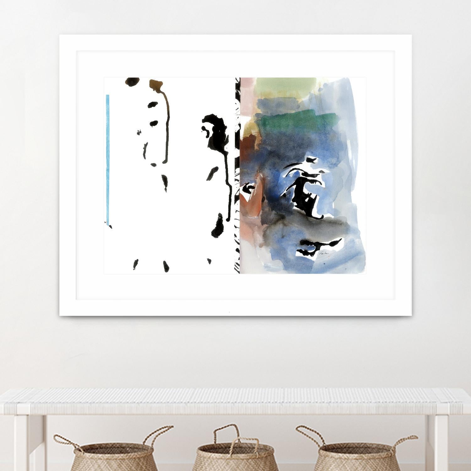 Caballeros Collage by Diane Lambin on GIANT ART - blue abstract