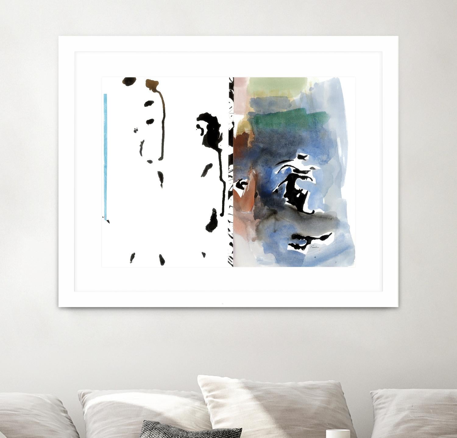 Caballeros Collage by Diane Lambin on GIANT ART - blue abstract