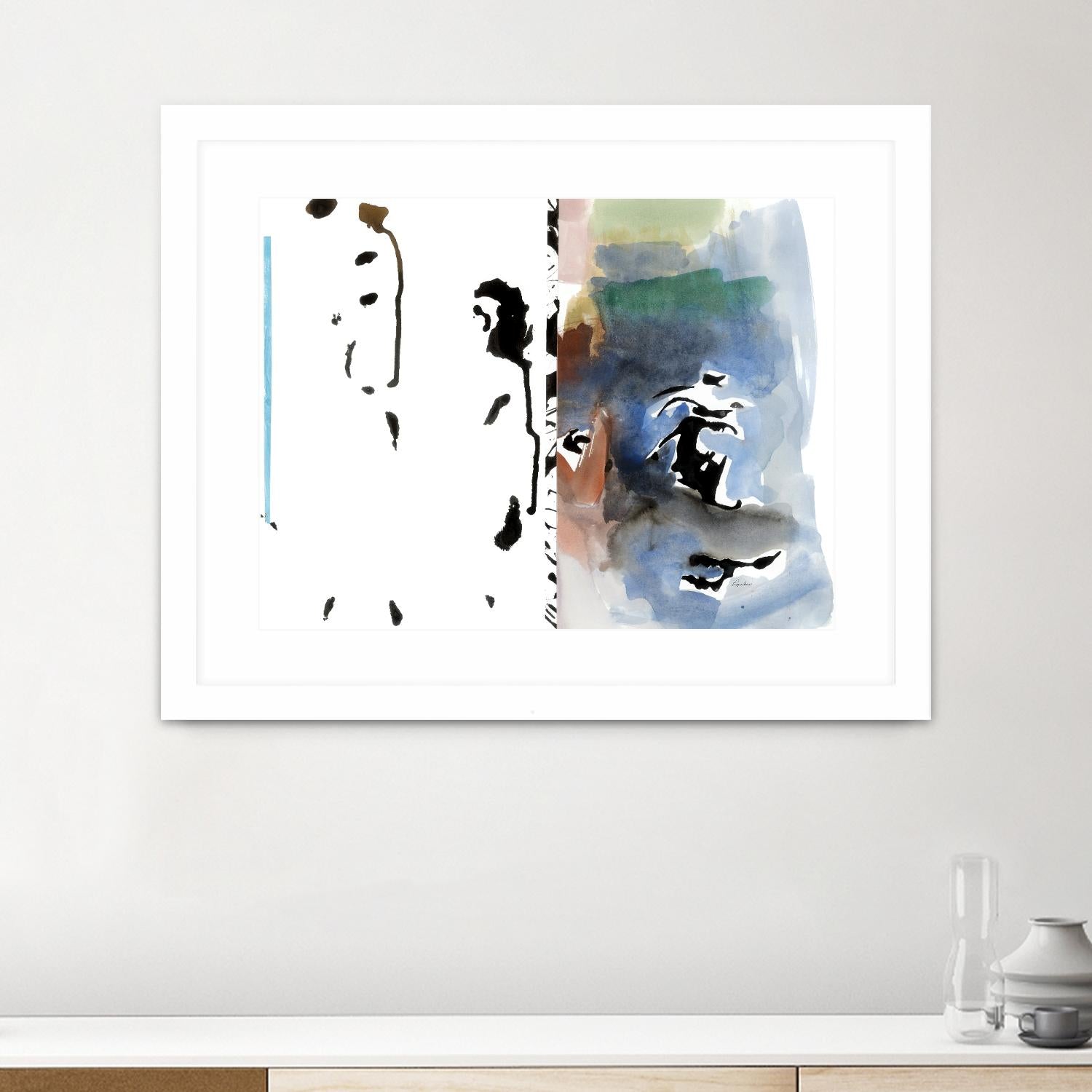 Caballeros Collage by Diane Lambin on GIANT ART - blue abstract