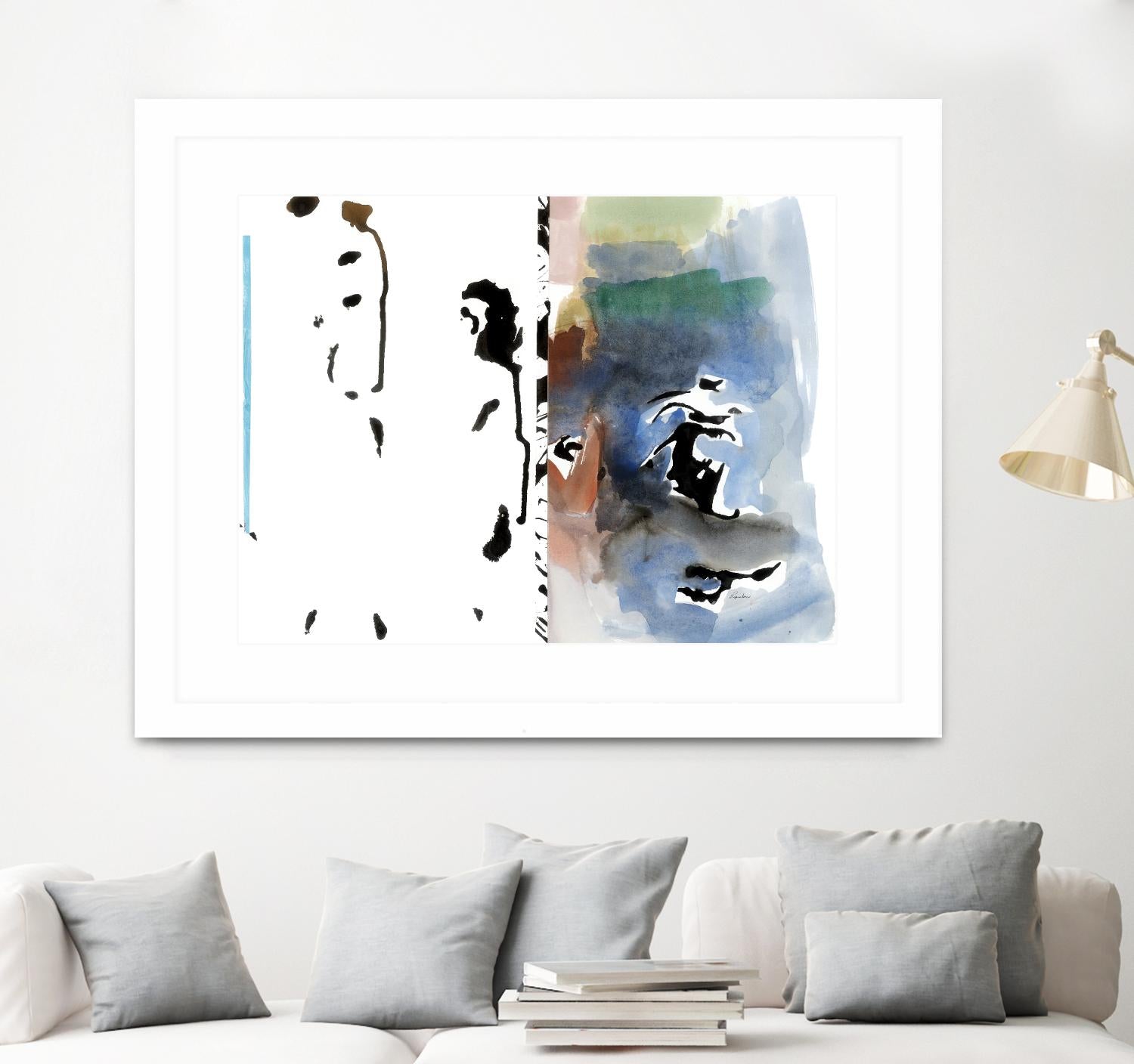 Caballeros Collage by Diane Lambin on GIANT ART - blue abstract