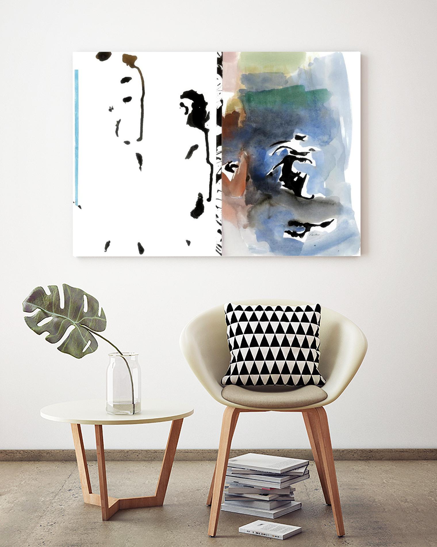 Caballeros Collage by Diane Lambin on GIANT ART - blue abstract