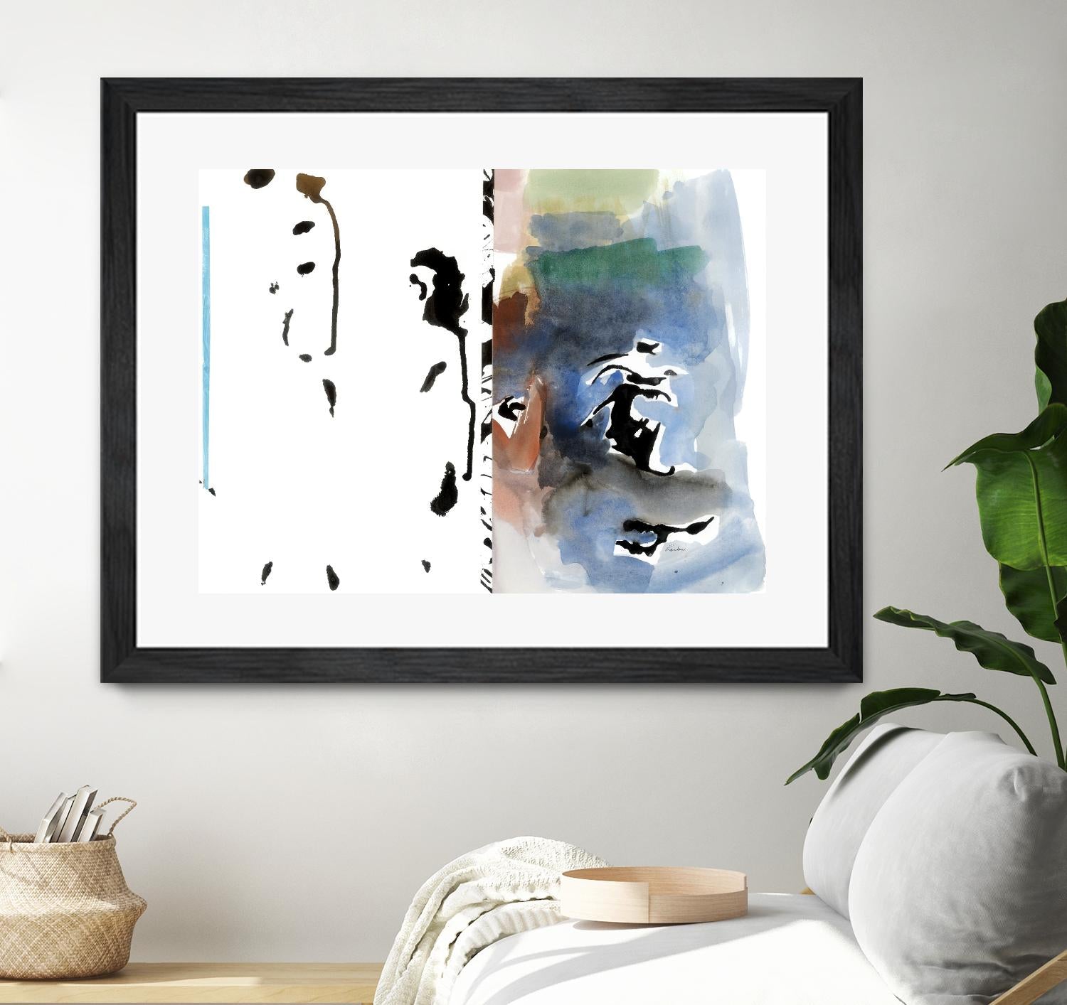 Caballeros Collage by Diane Lambin on GIANT ART - blue abstract