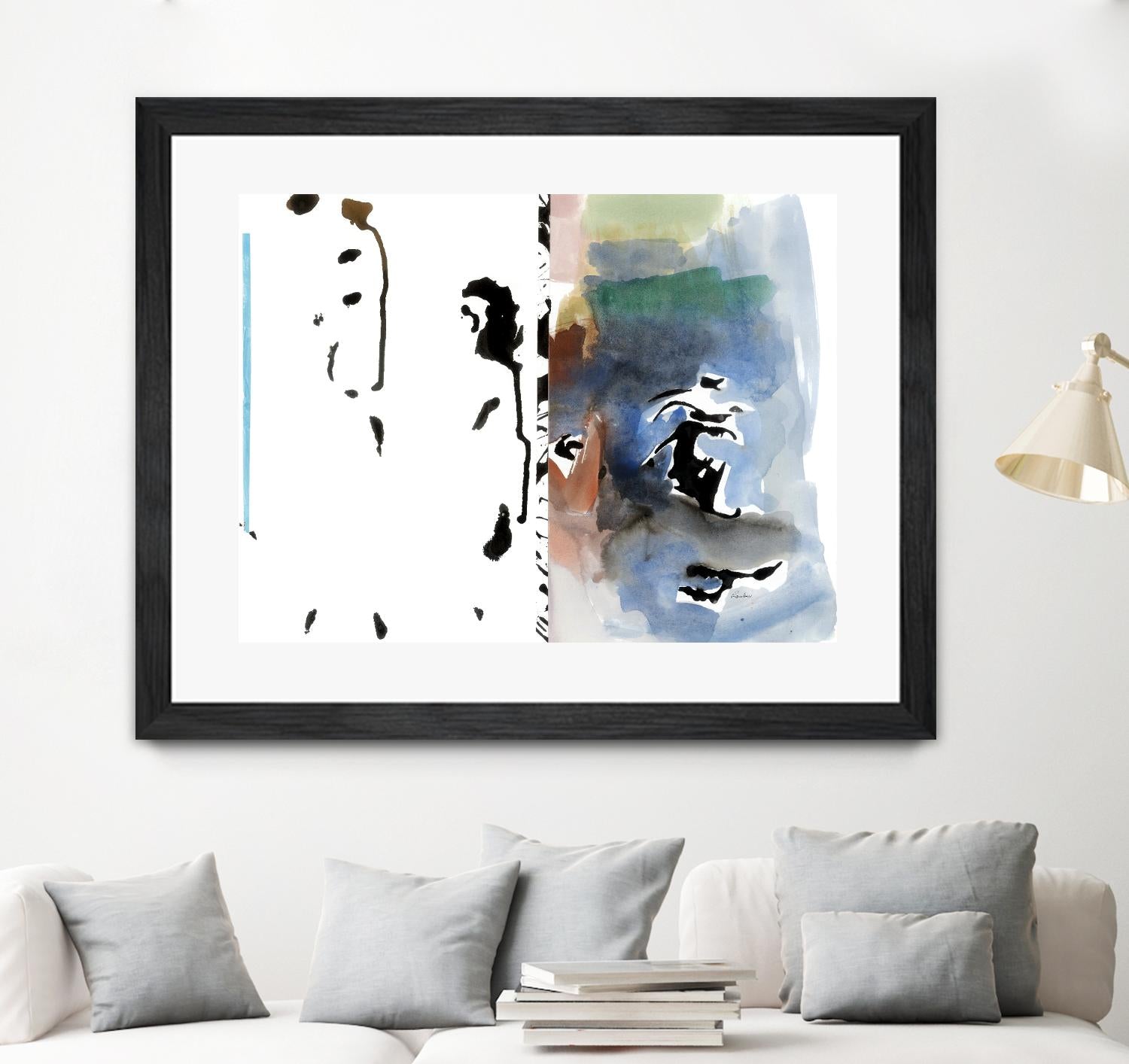 Caballeros Collage by Diane Lambin on GIANT ART - blue abstract
