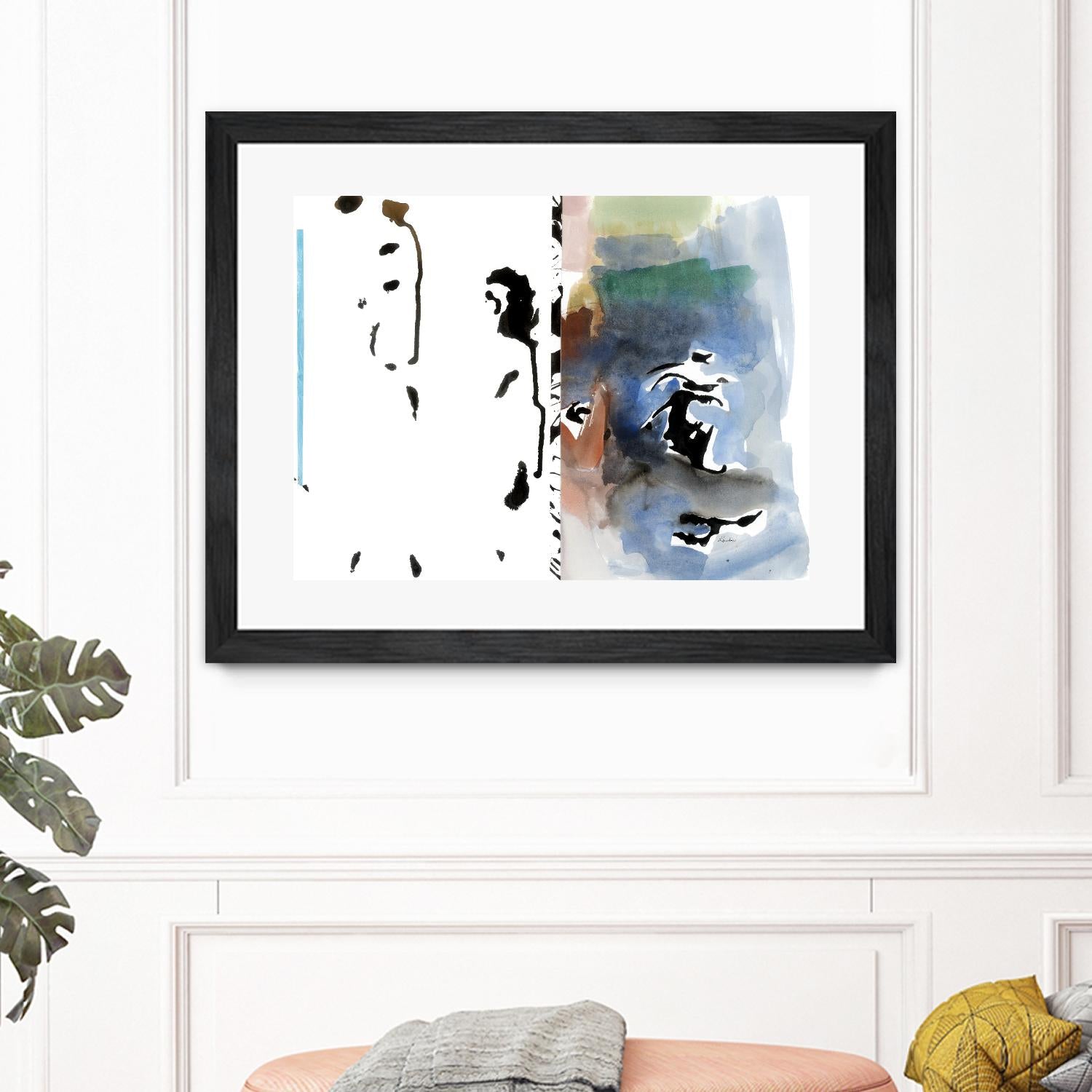 Caballeros Collage by Diane Lambin on GIANT ART - blue abstract