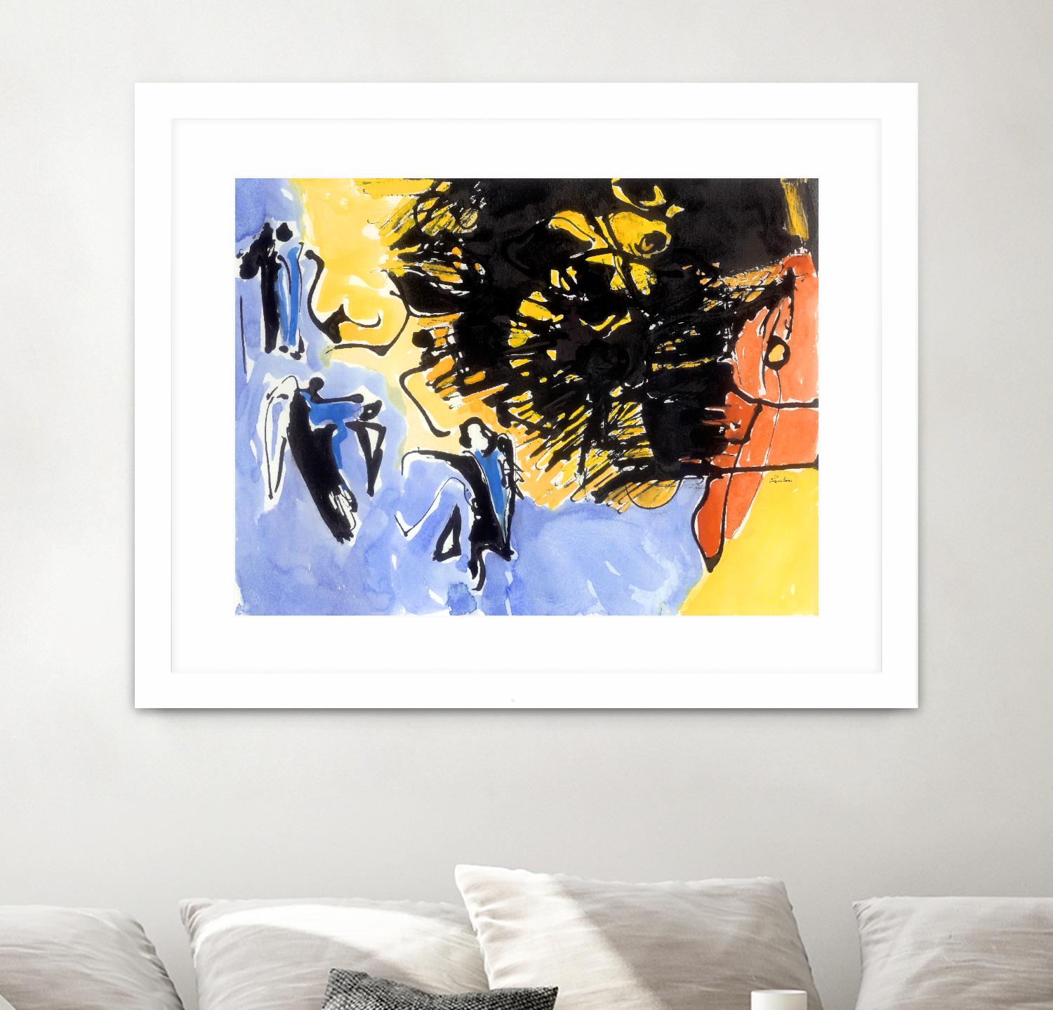 Sunbird by Diane Lambin on GIANT ART - blue abstract
