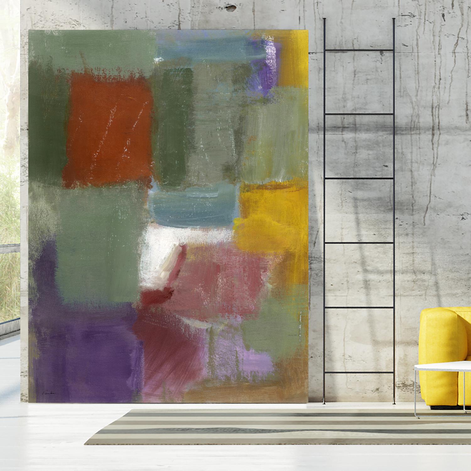 Soft Squares by Diane Lambin on GIANT ART - purple abstract