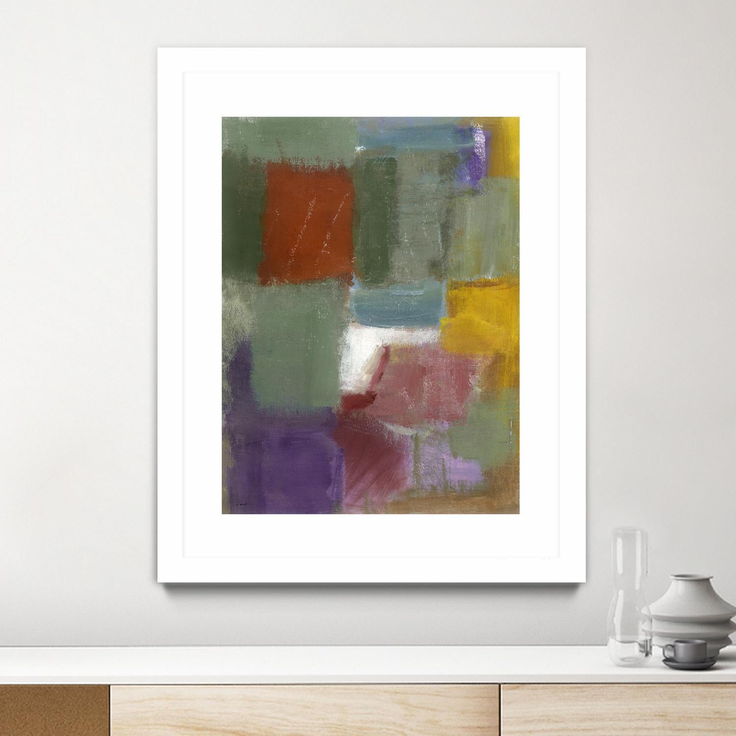 Soft Squares by Diane Lambin on GIANT ART - green abstract