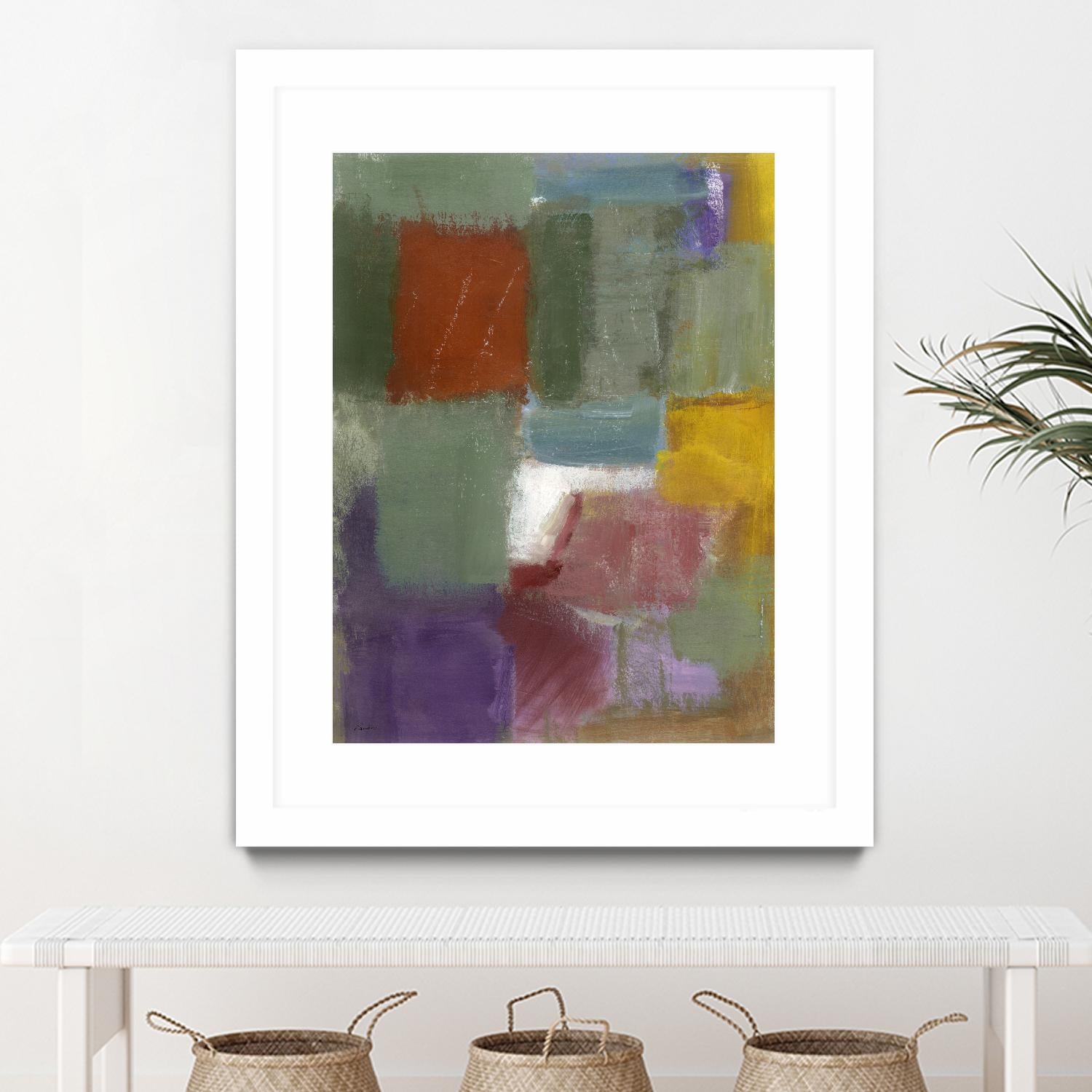 Soft Squares by Diane Lambin on GIANT ART - green abstract