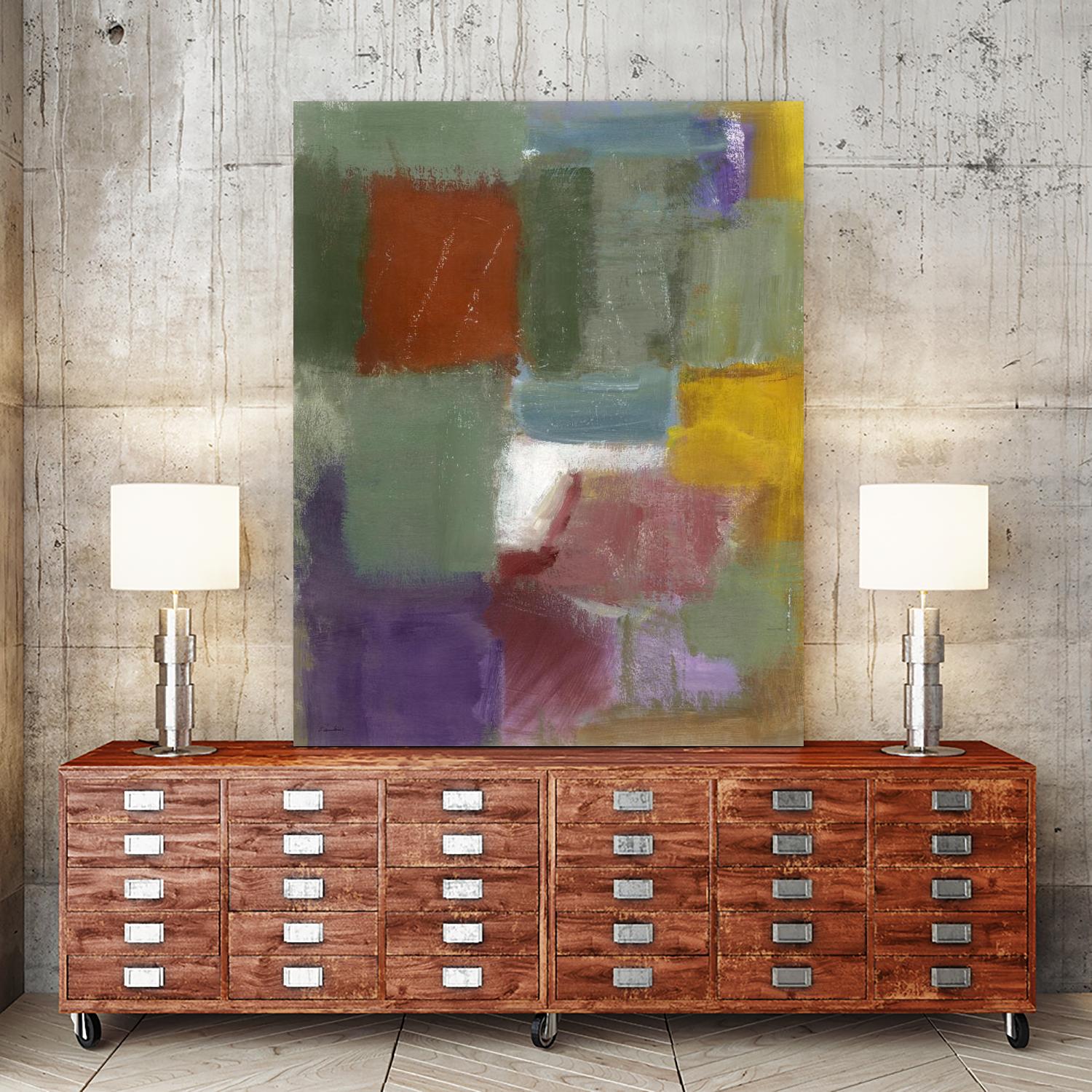 Soft Squares by Diane Lambin on GIANT ART - green abstract