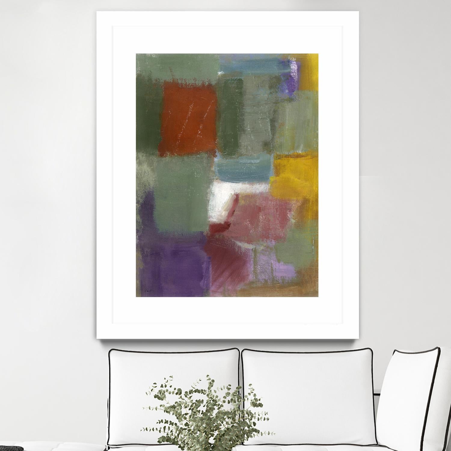 Soft Squares by Diane Lambin on GIANT ART - green abstract