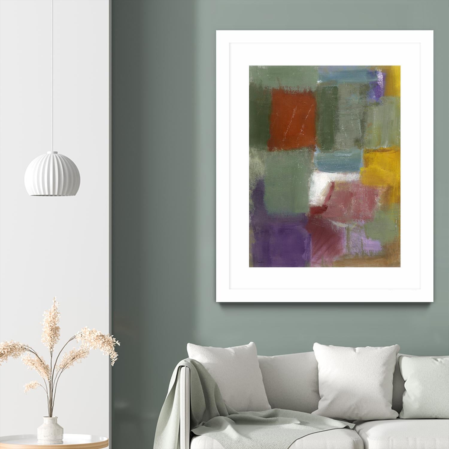 Soft Squares by Diane Lambin on GIANT ART - green abstract