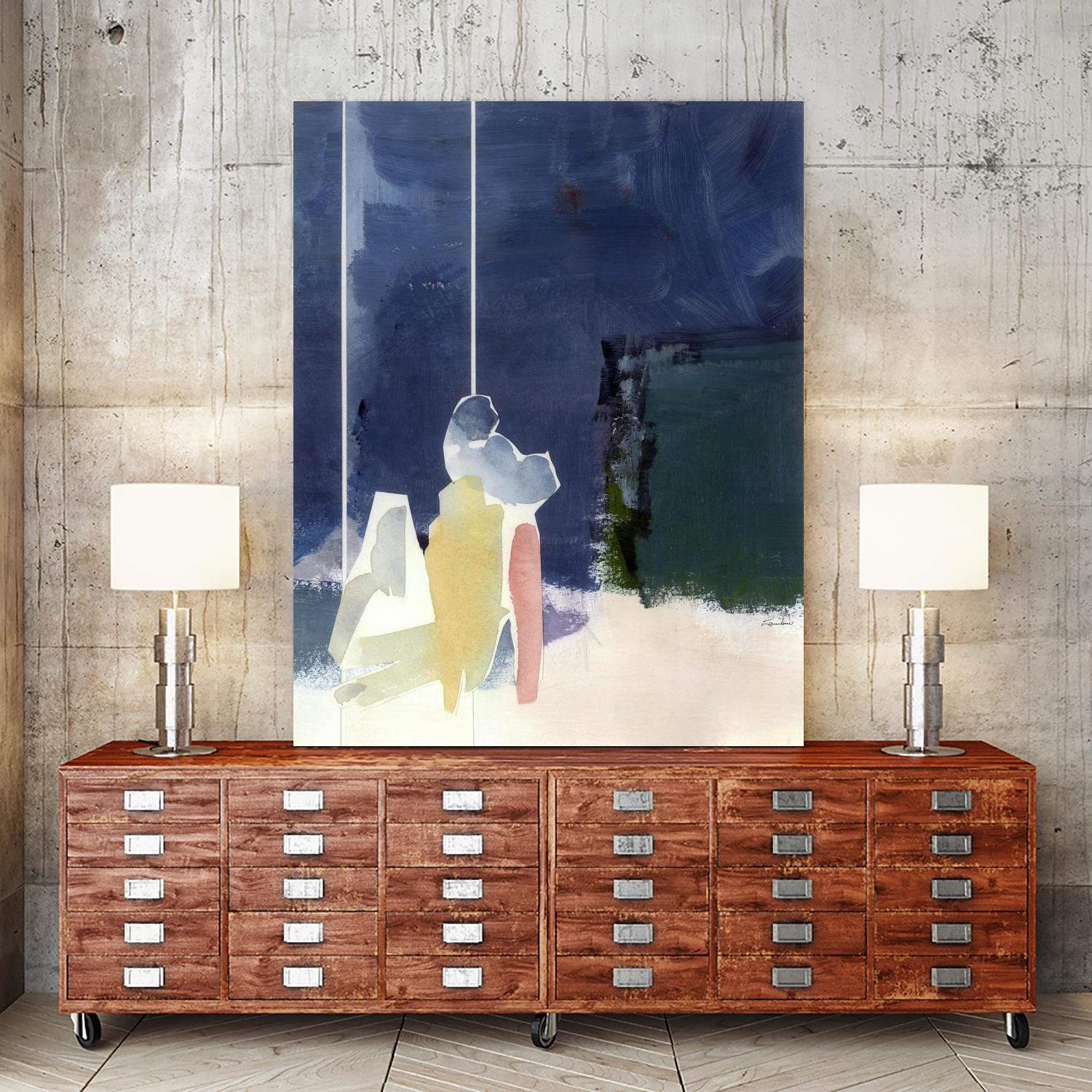 Mystic Rider by Diane Lambin on GIANT ART - green abstract quebec artists