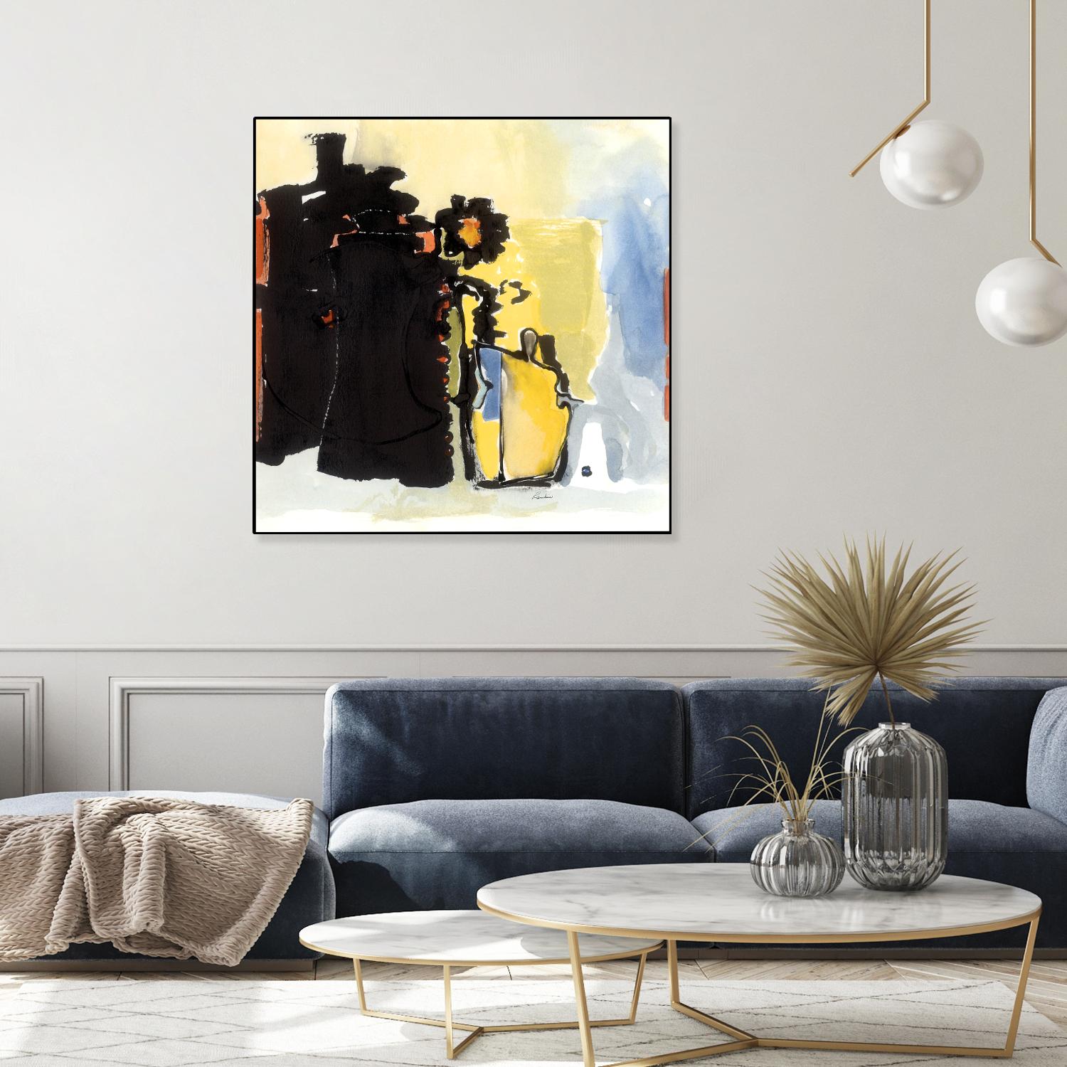 Vases Collage by Diane Lambin on GIANT ART - yellow abstract