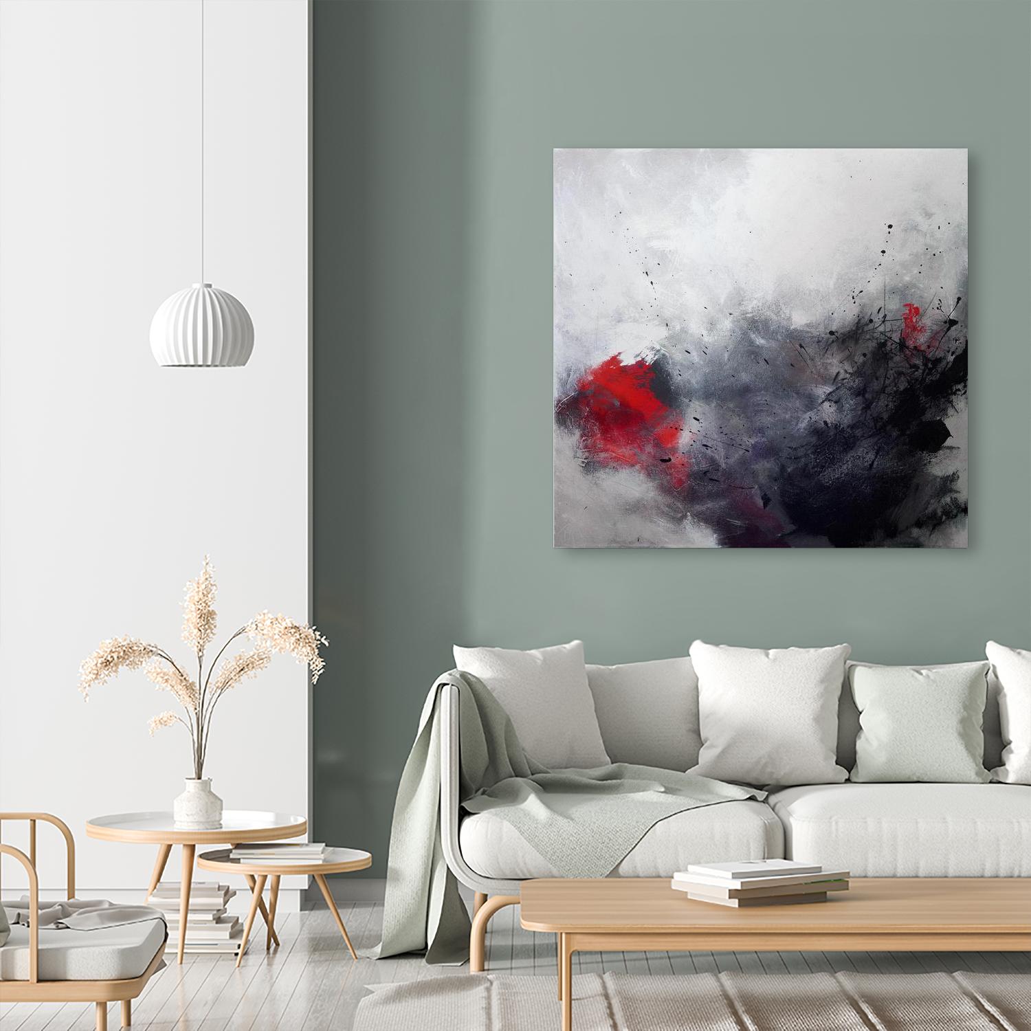 Unanchored by Roland Benoît on GIANT ART - red abstract artiste québécois