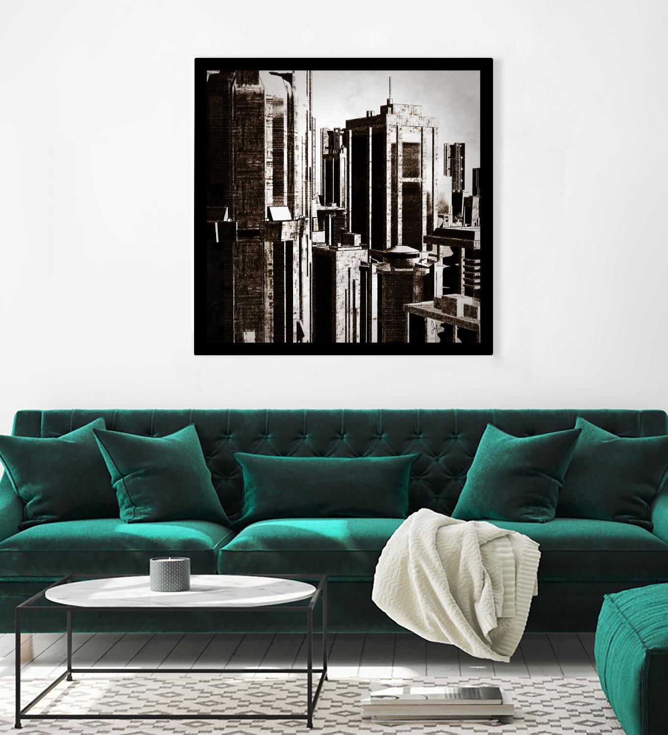 Megapolis 3 by Jefd on GIANT ART - black digital buildings