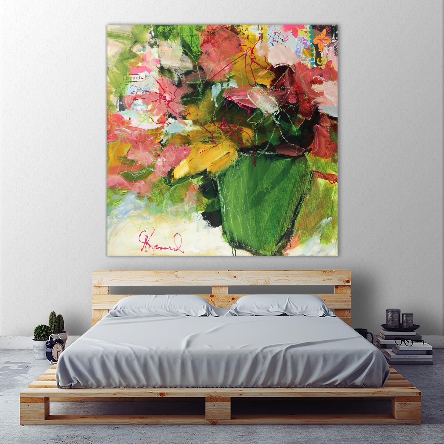 Beach Lover by Doris Savard on GIANT ART - pink flowers artistes du québec
