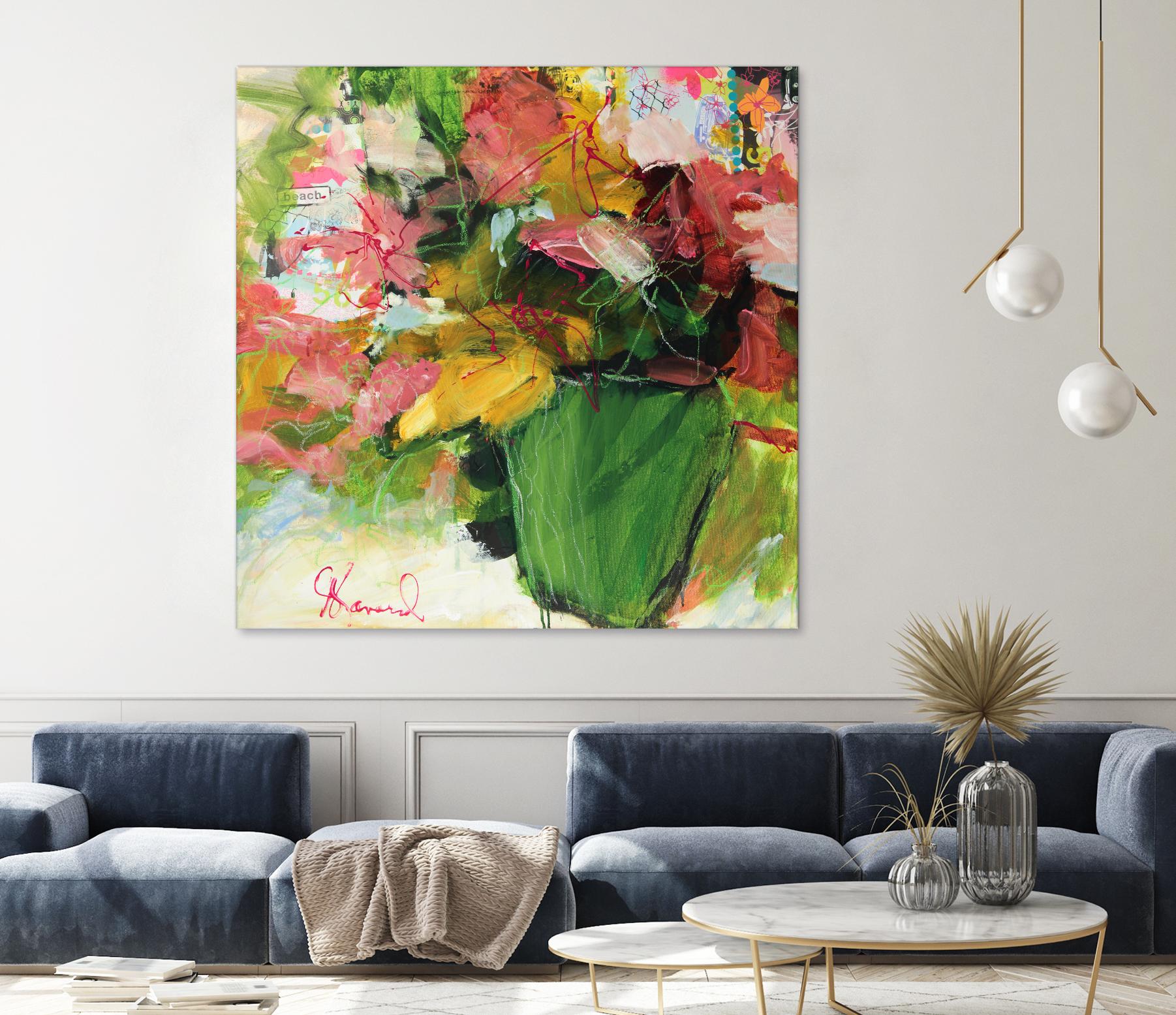 Beach Lover by Doris Savard on GIANT ART - pink flowers artistes du québec