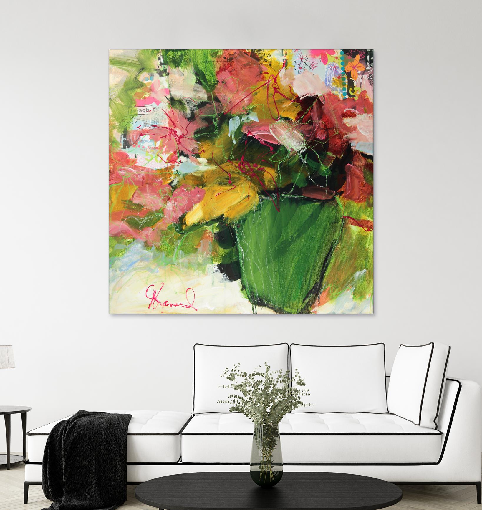 Beach Lover by Doris Savard on GIANT ART - pink flowers artistes du québec