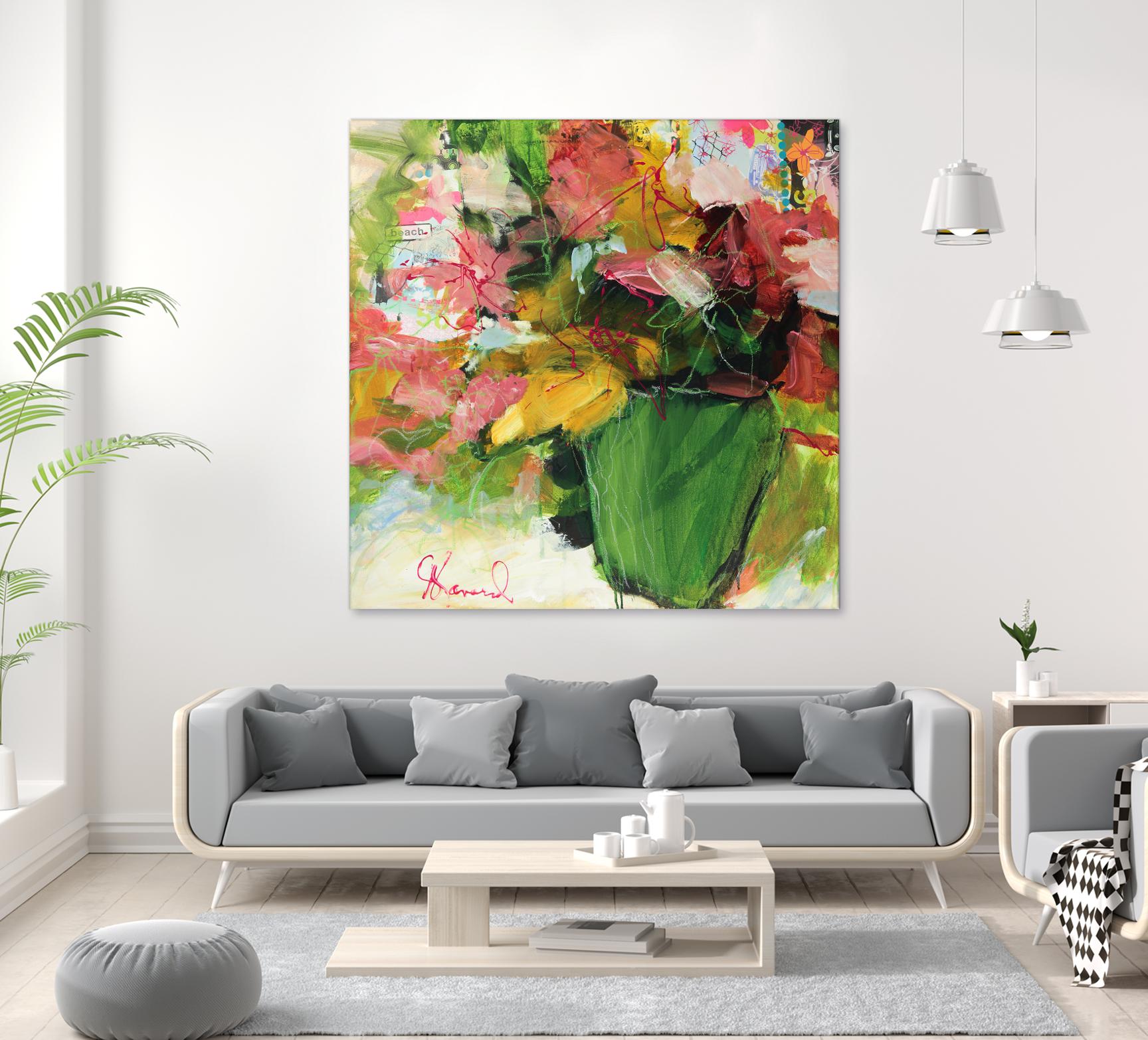 Beach Lover by Doris Savard on GIANT ART - pink flowers artistes du québec