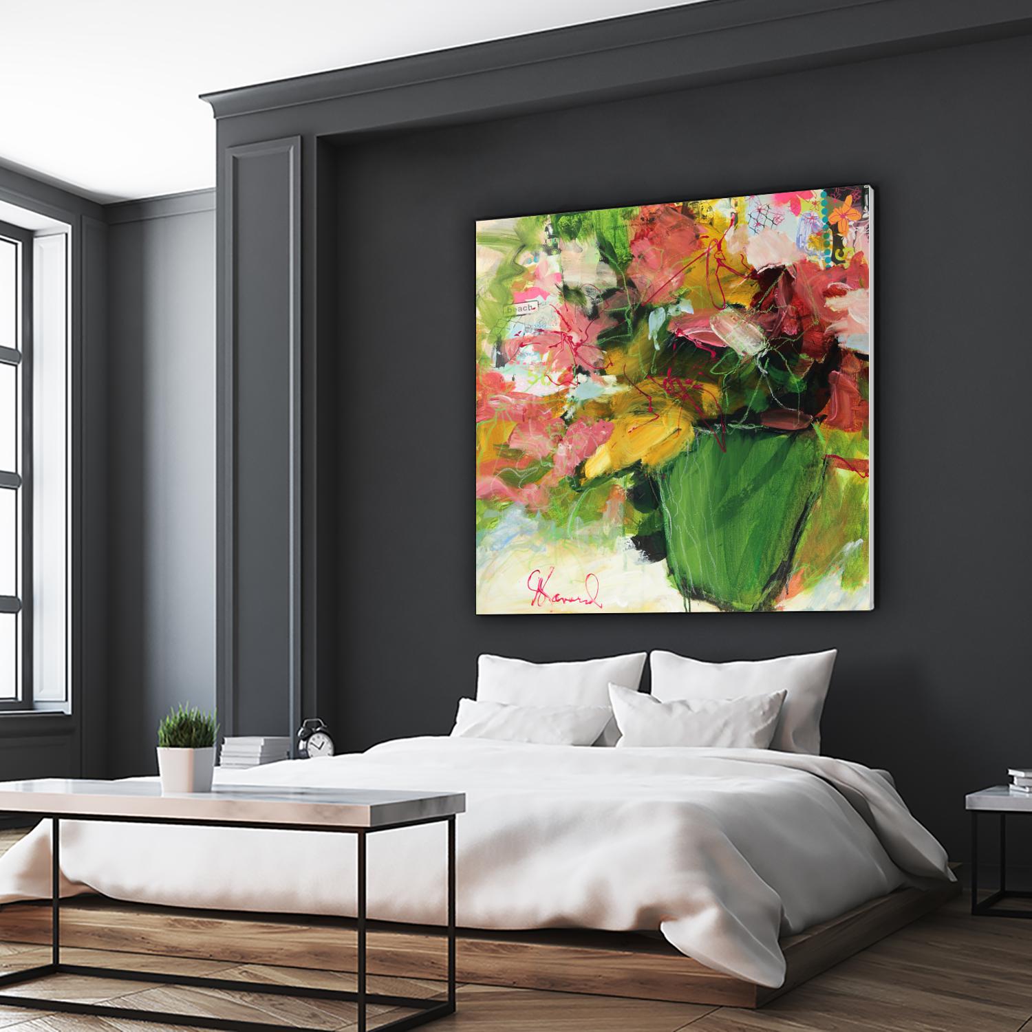 Beach Lover by Doris Savard on GIANT ART - pink flowers artistes du québec