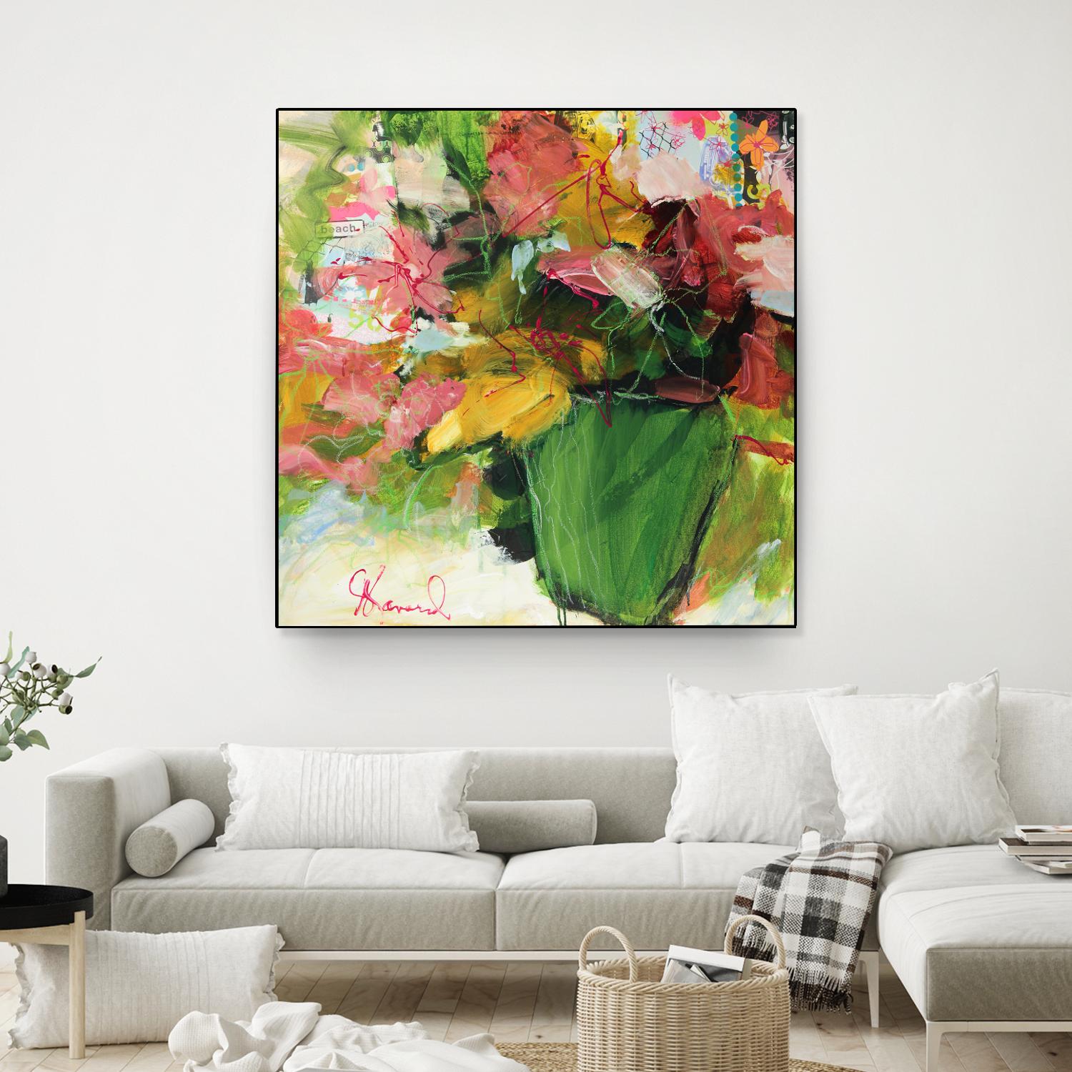Beach Lover by Doris Savard on GIANT ART - pink flowers artistes du québec
