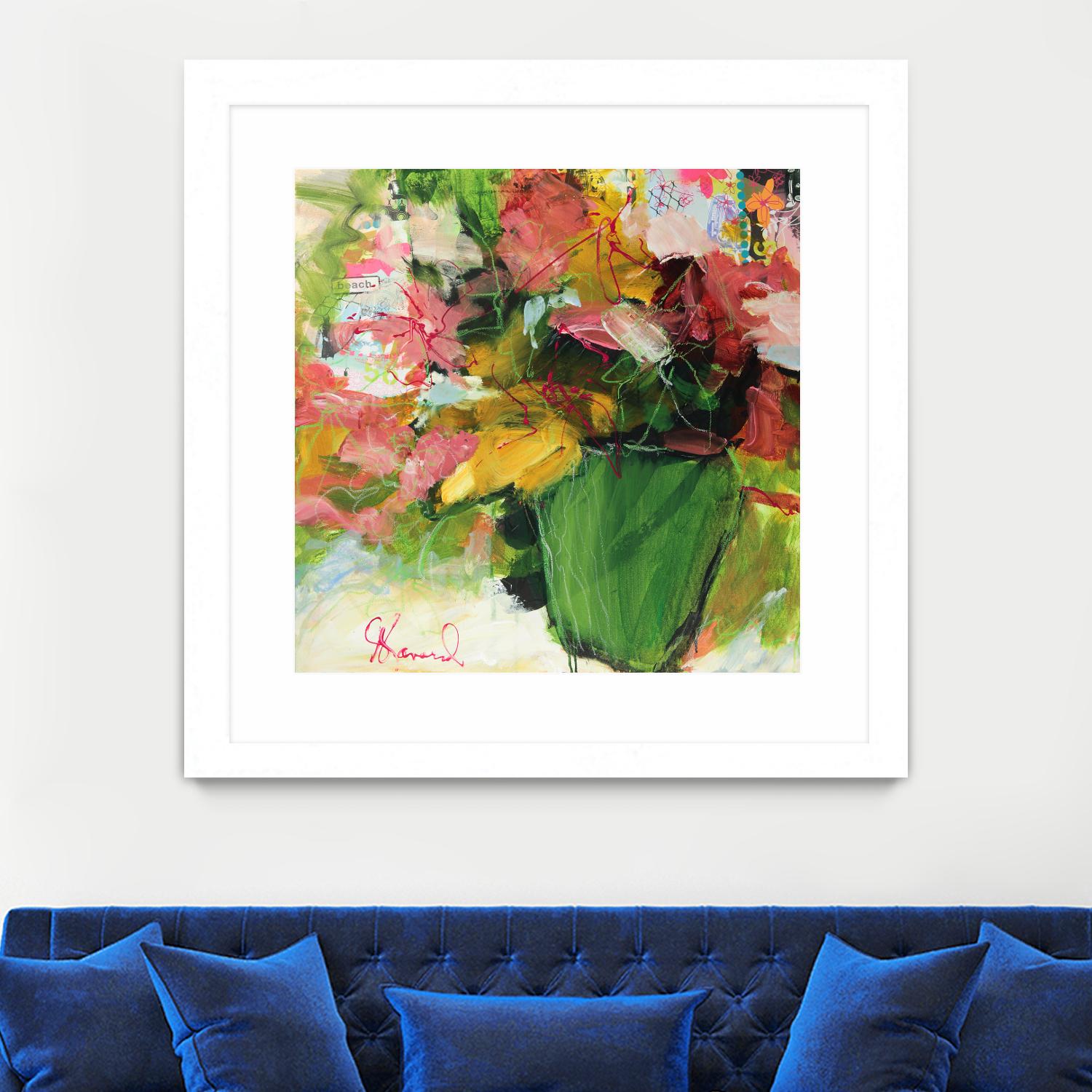 Beach Lover by Doris Savard on GIANT ART - pink flowers artistes du québec