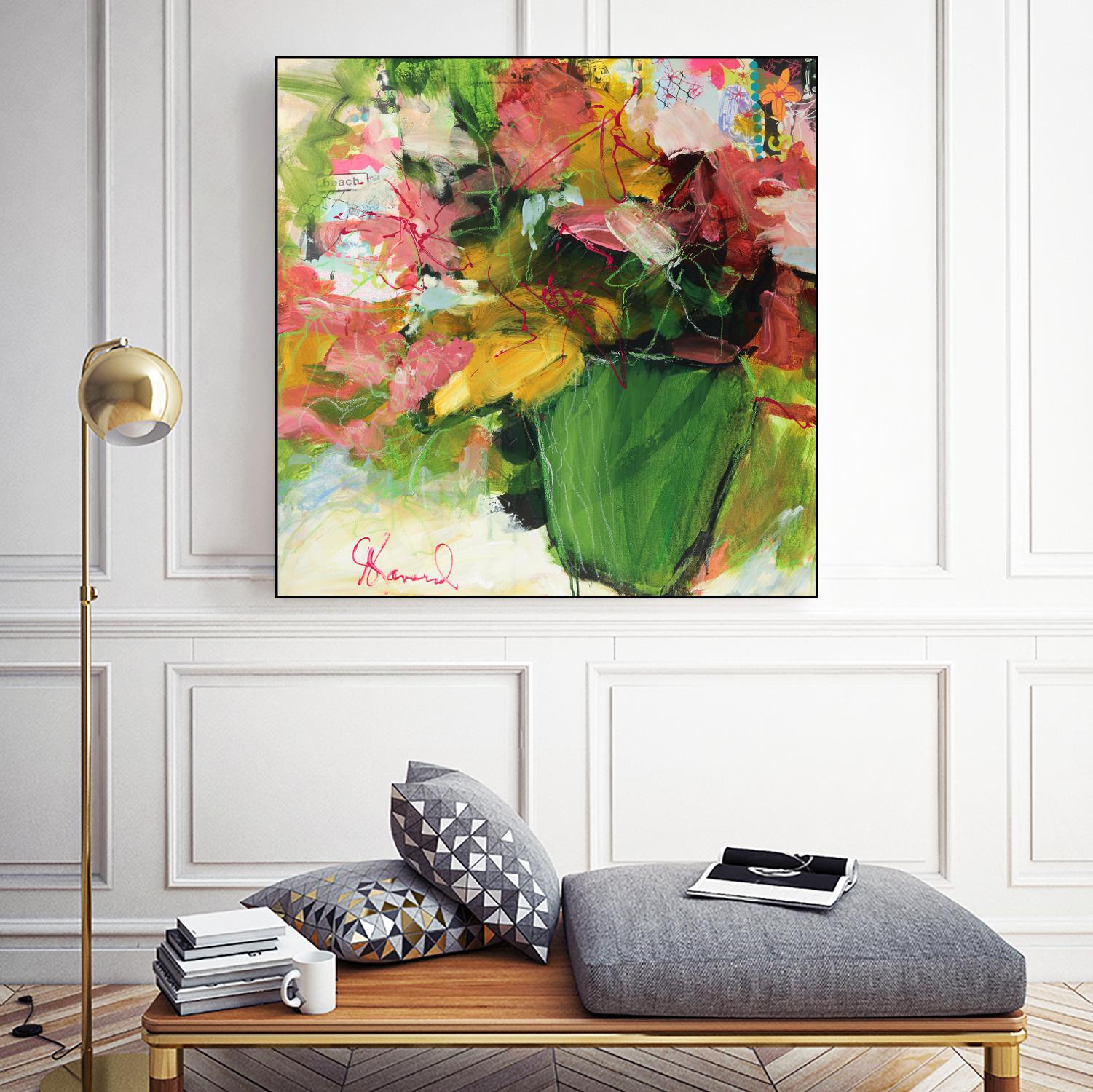 Beach Lover by Doris Savard on GIANT ART - pink flowers artistes du québec