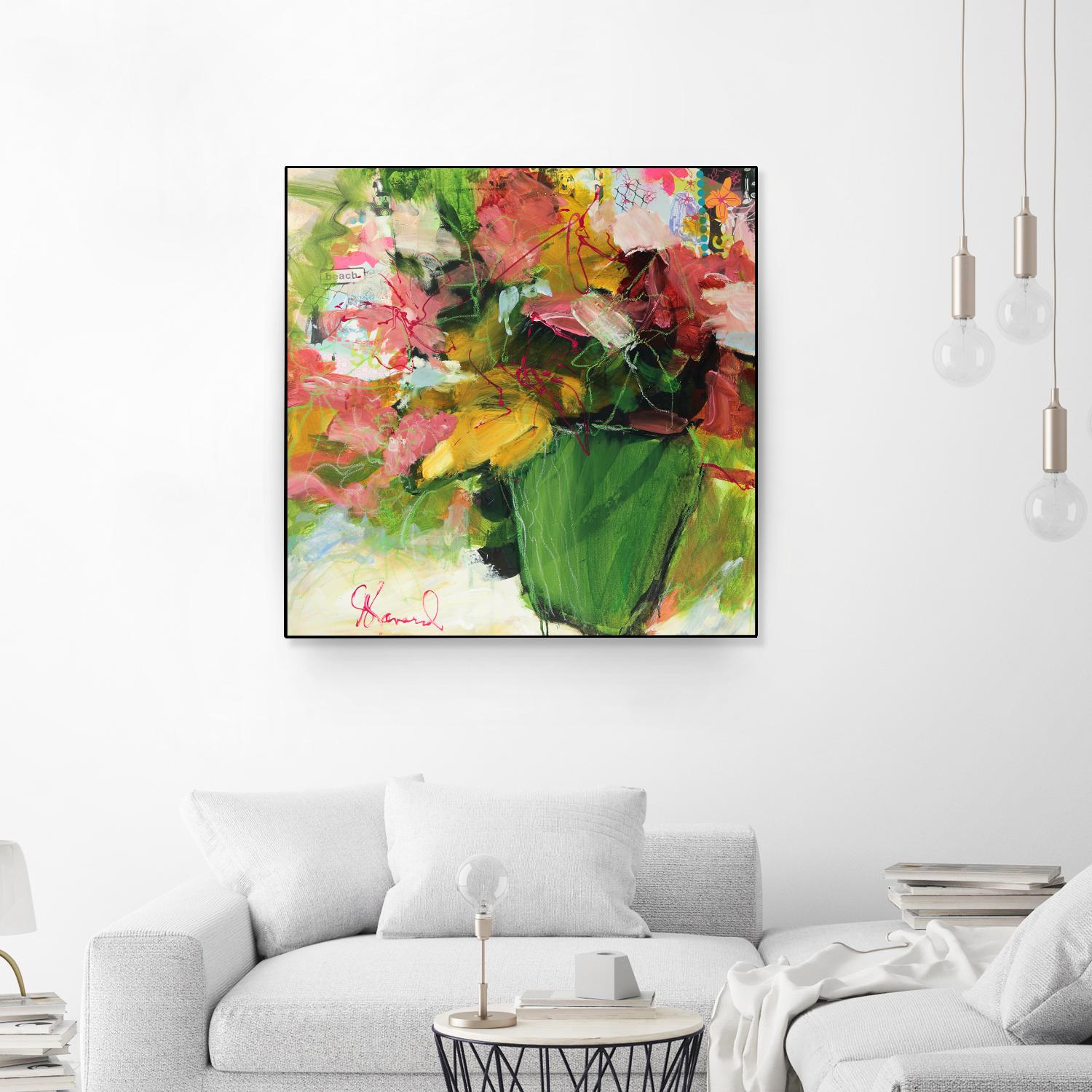 Beach Lover by Doris Savard on GIANT ART - pink flowers artistes du québec