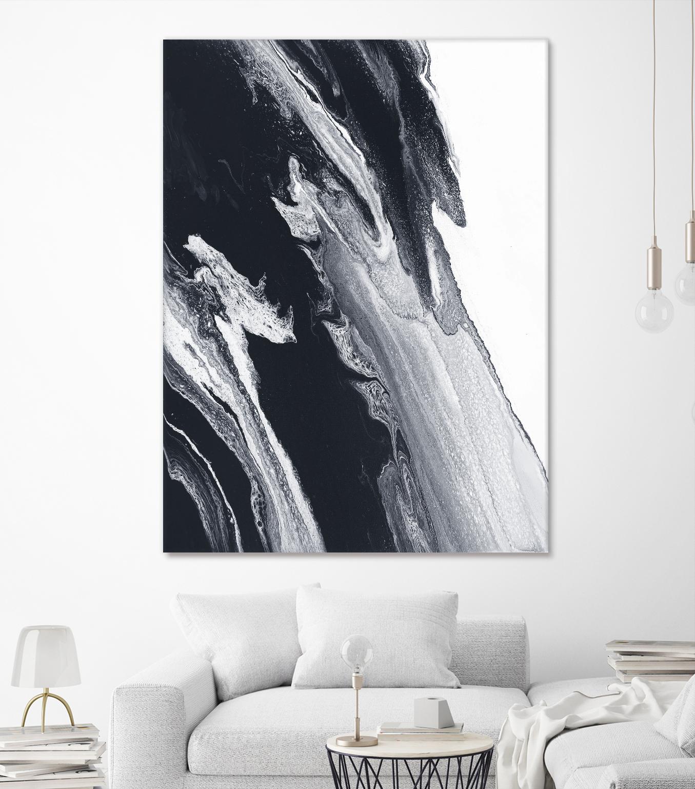 Azure Gold by Alyson Mccrink on GIANT ART - black black & white transparence