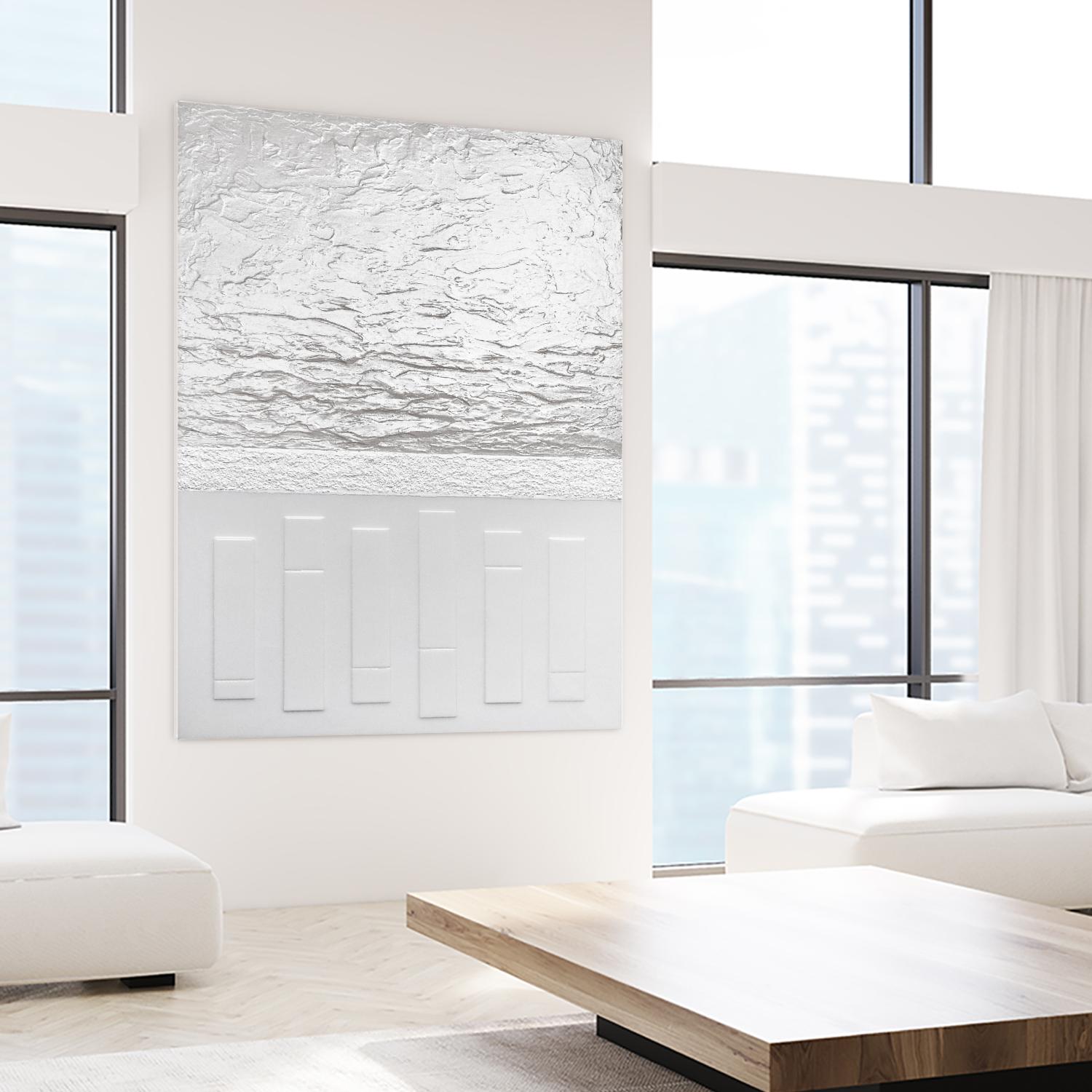 Black And White Storm by Alyson Mccrink on GIANT ART - white abstract ton sur ton