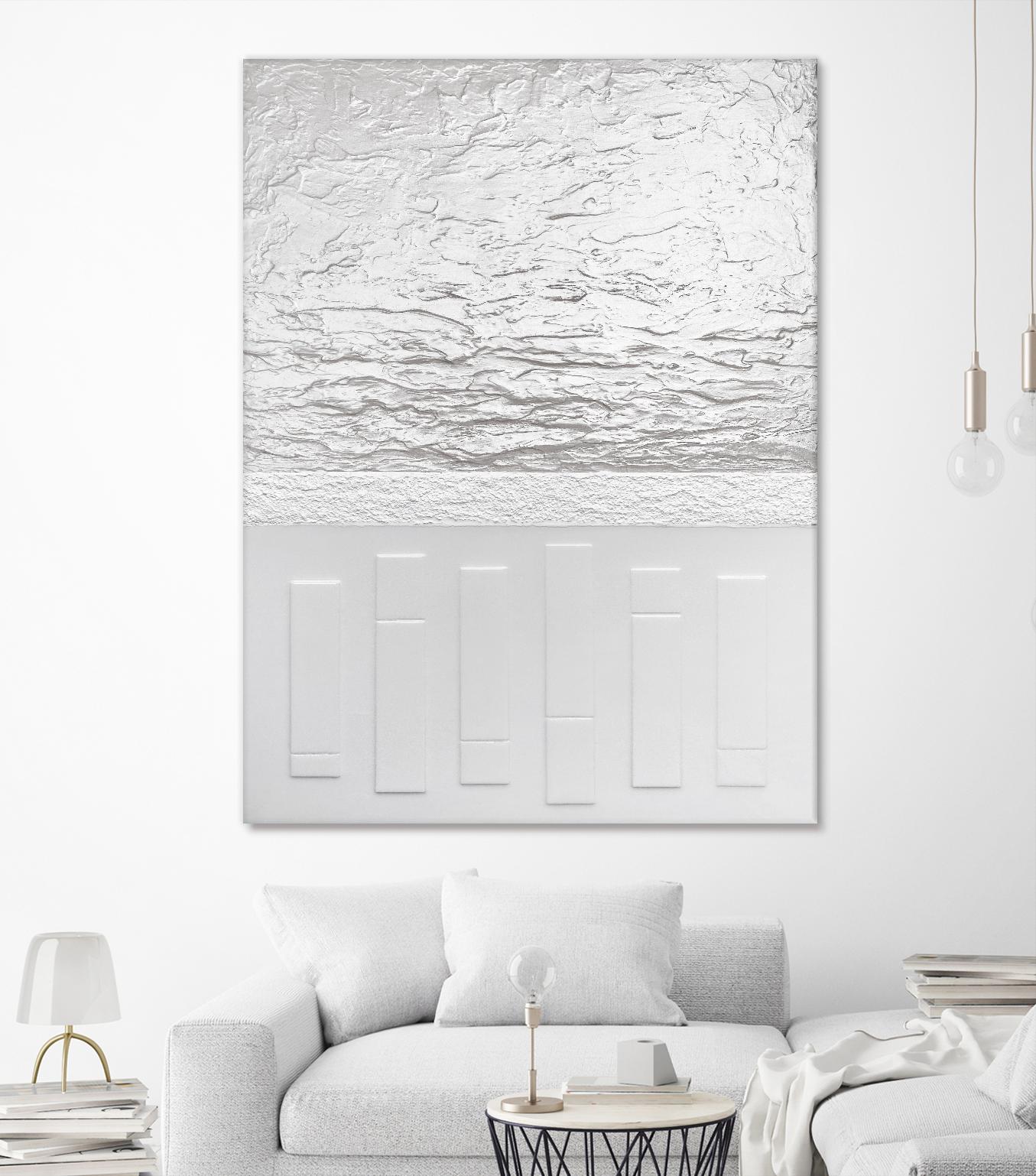 Black And White Storm by Alyson Mccrink on GIANT ART - white abstract ton sur ton