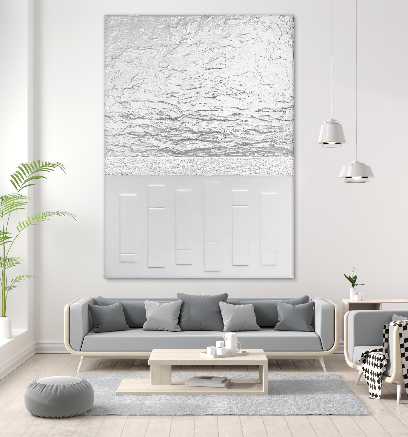 Black And White Storm by Alyson Mccrink on GIANT ART - white abstract ton sur ton