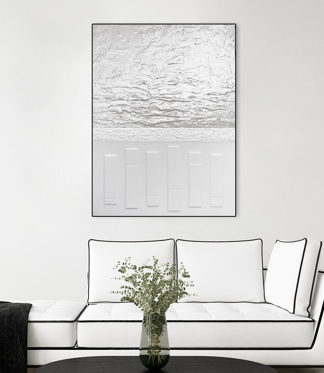 Black And White Storm by Alyson Mccrink on GIANT ART - white abstract ton sur ton