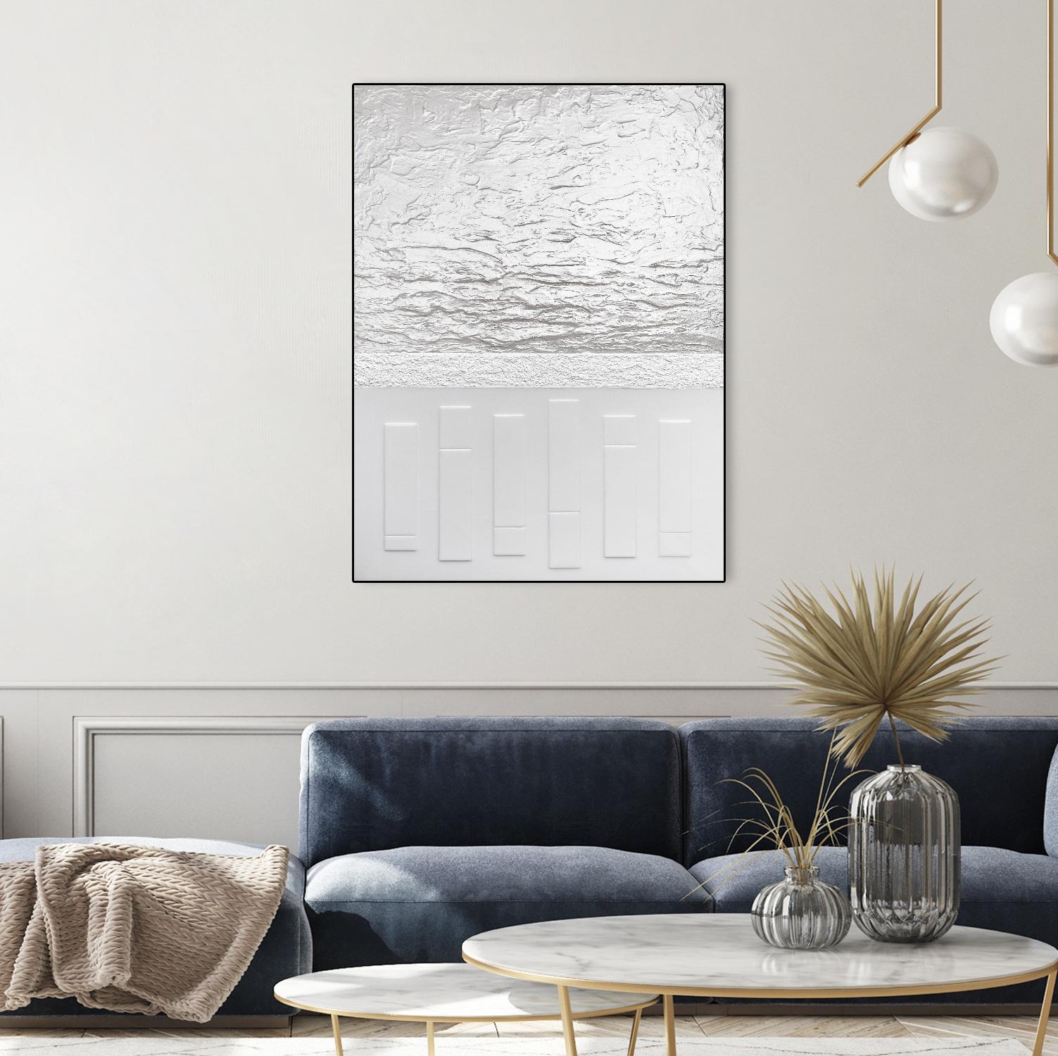 Black And White Storm by Alyson Mccrink on GIANT ART - white abstract ton sur ton