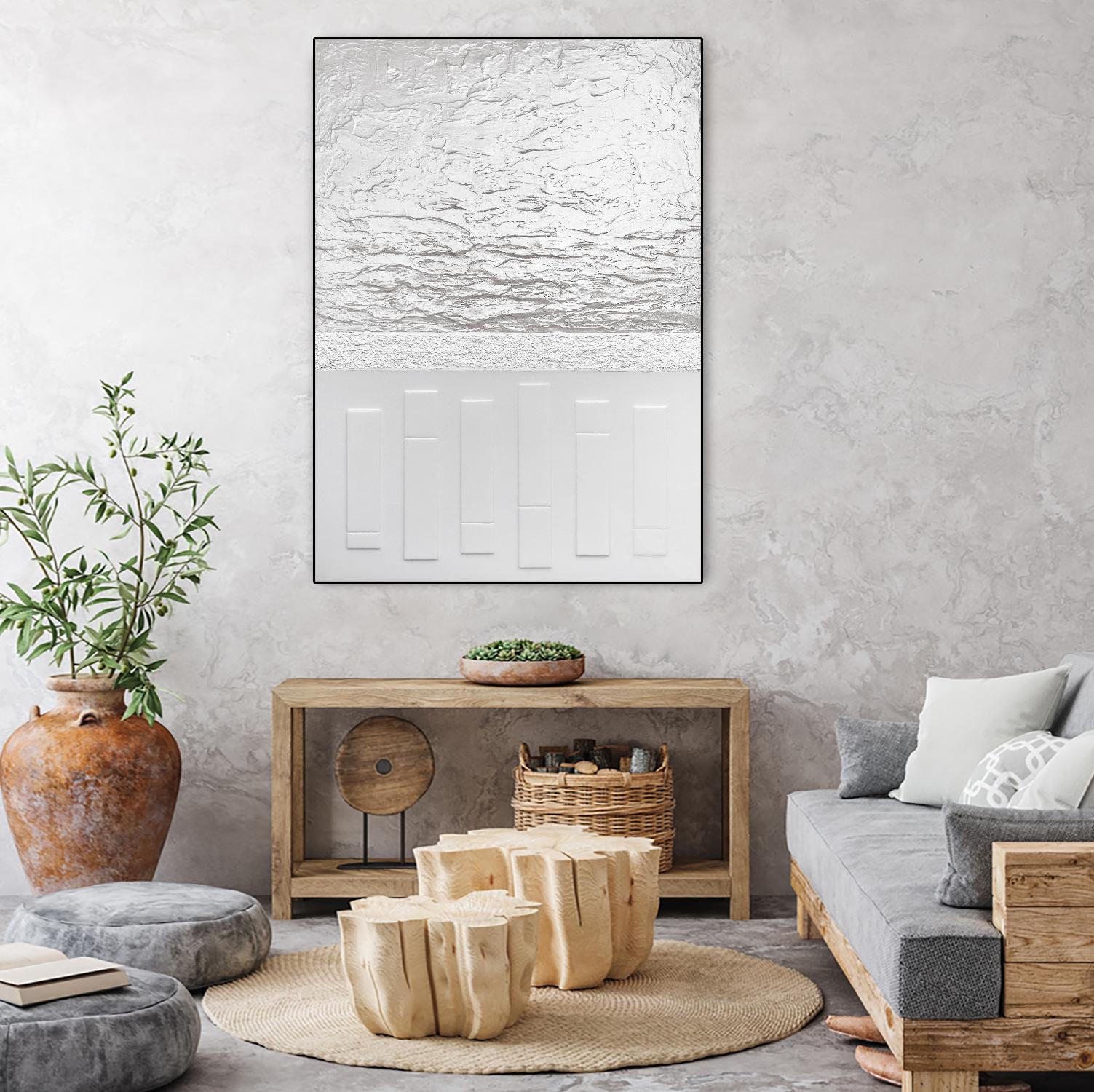 Black And White Storm by Alyson Mccrink on GIANT ART - white abstract ton sur ton