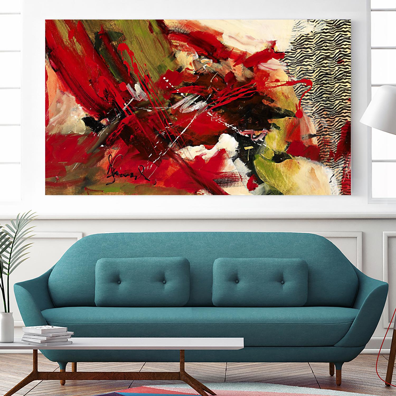 Profondeur by Doris Savard on GIANT ART - red abstract