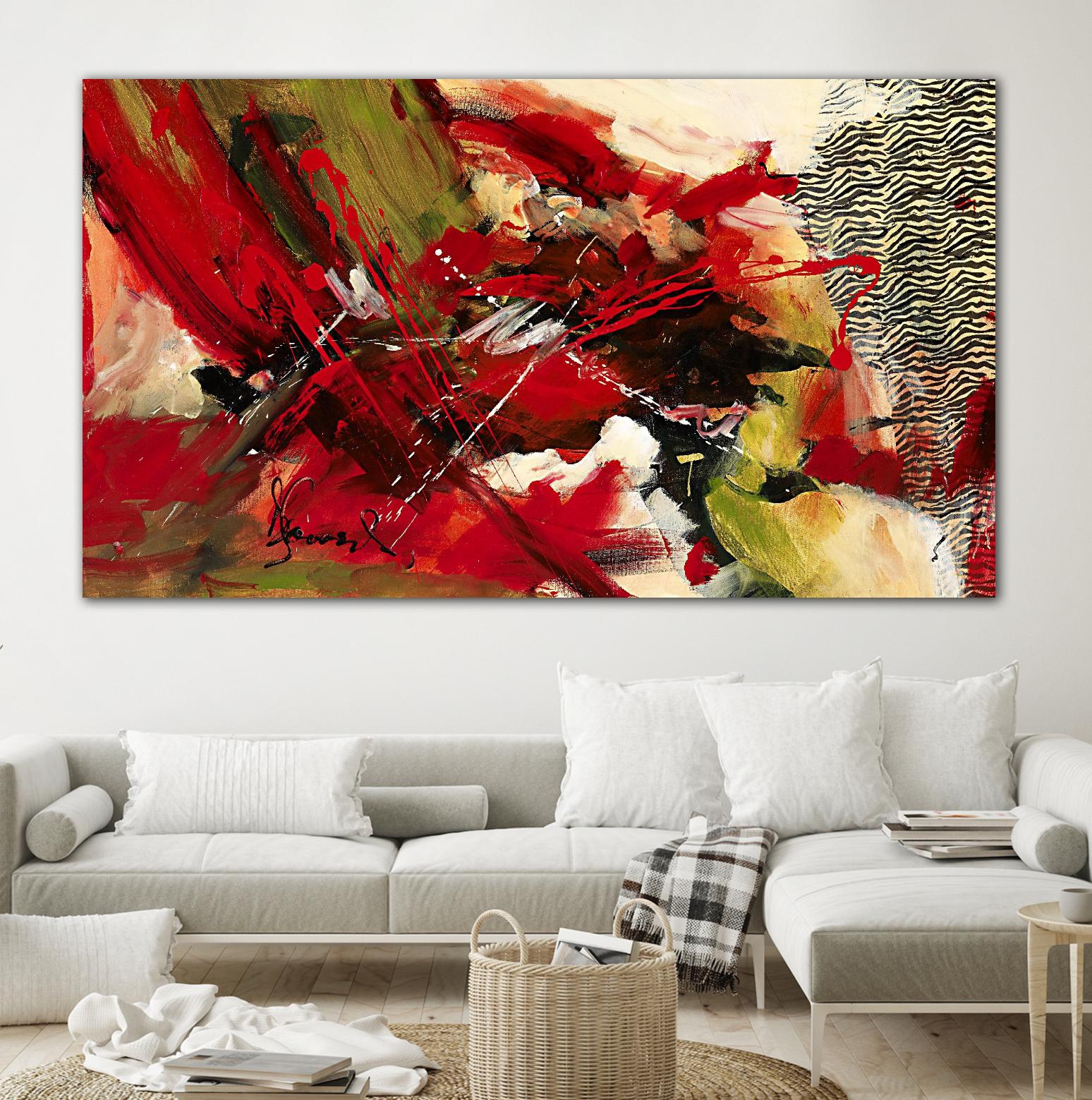 Profondeur by Doris Savard on GIANT ART - red abstract