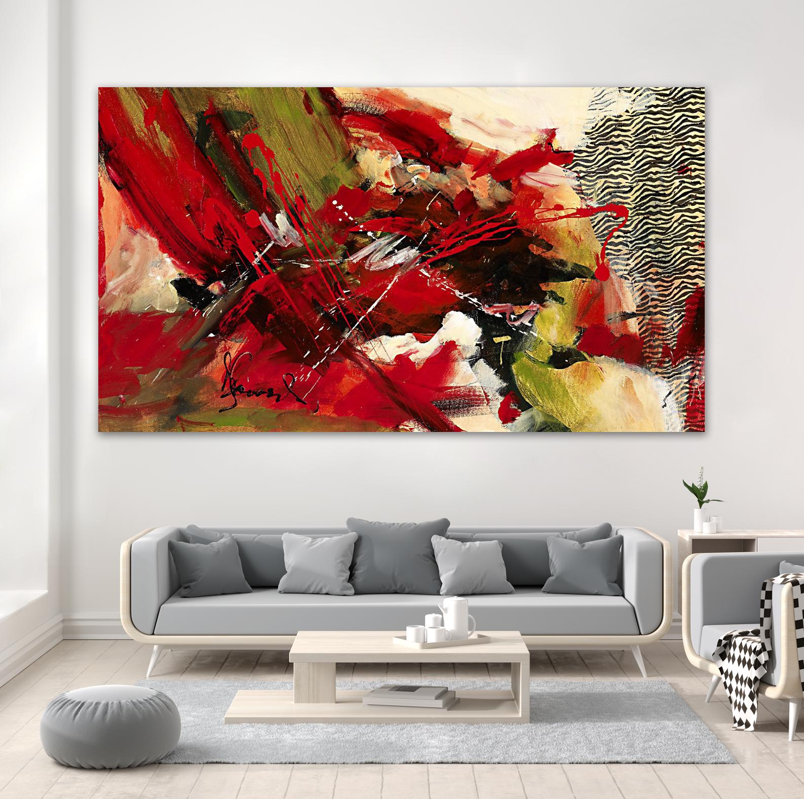 Profondeur by Doris Savard on GIANT ART - red abstract