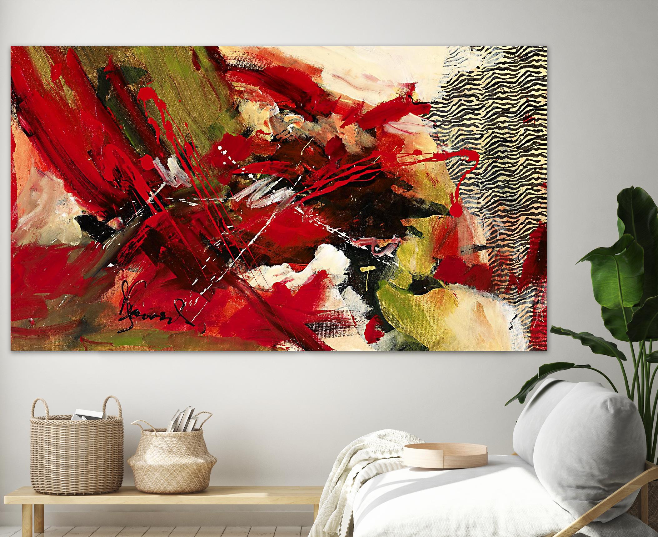 Profondeur by Doris Savard on GIANT ART - red abstract