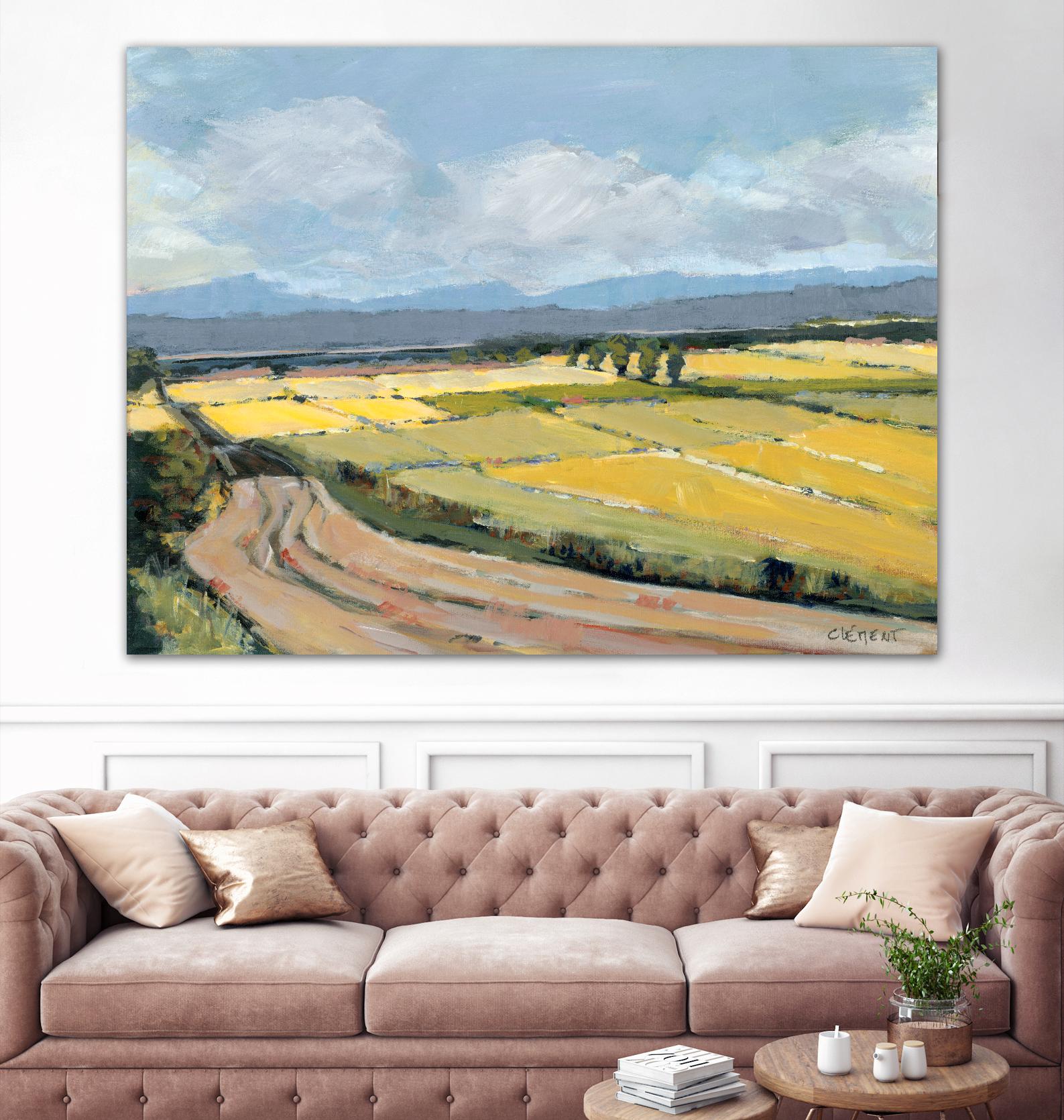 Summer Landscape by Jacques Clement on GIANT ART - blue landscape