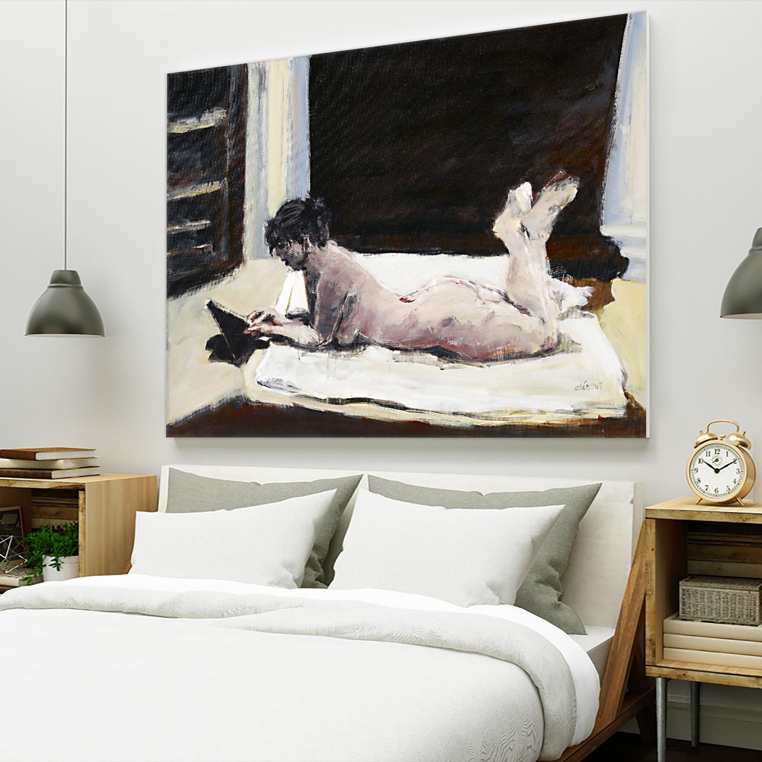 Gidas by Jacques Clement on GIANT ART - pink artistes du québec bed