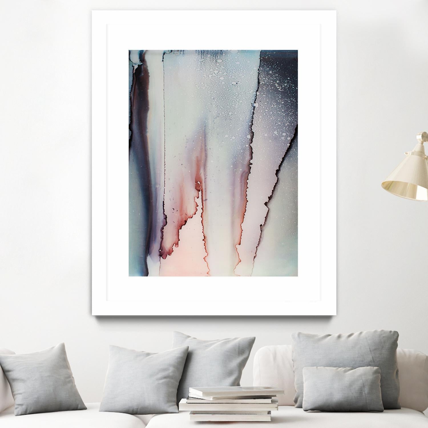 Flowing Color by Alyson Mccrink on GIANT ART - pink abstract linéaire