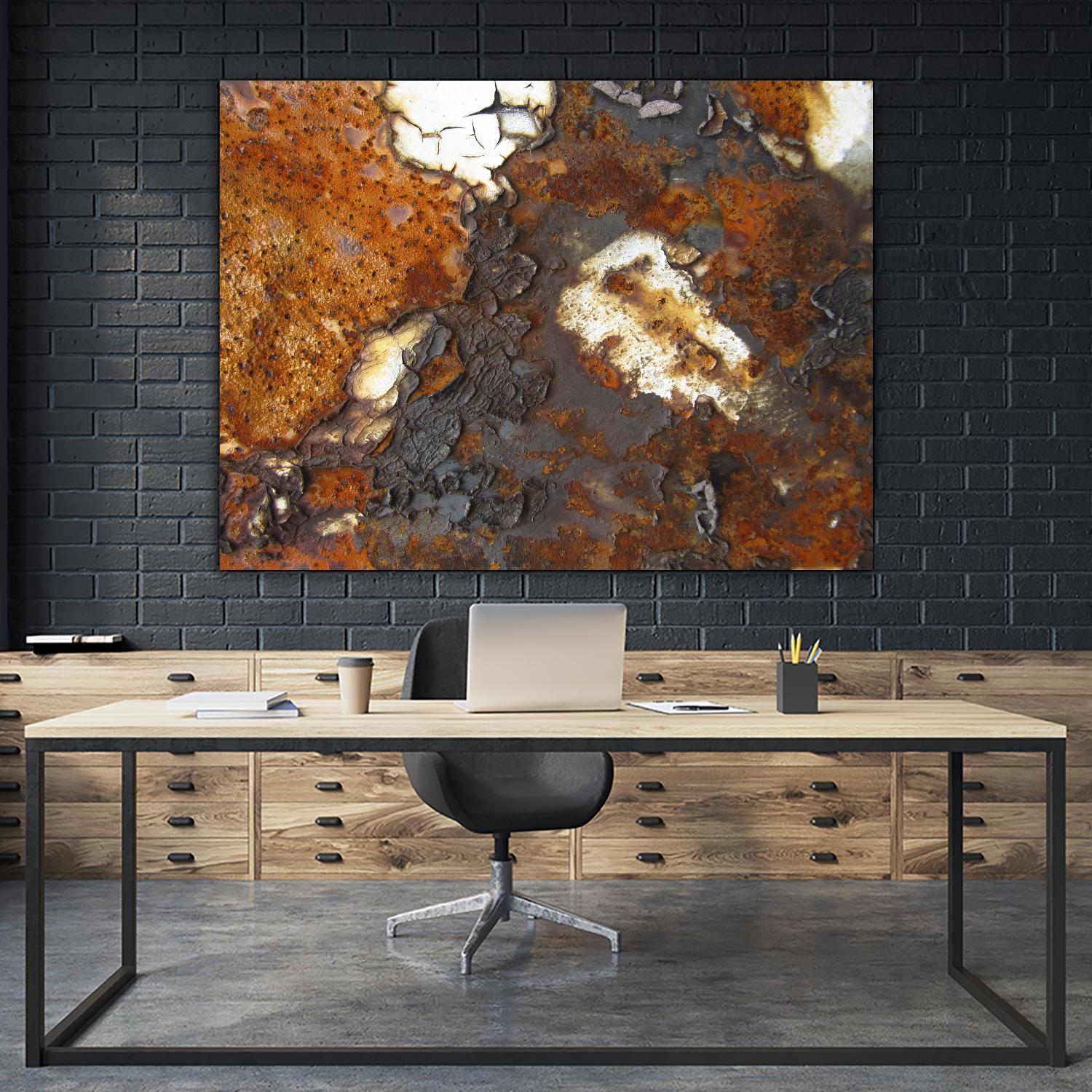 Rusty Panel by Jean-François Dupuis on GIANT ART - orange abstract artiste québécois