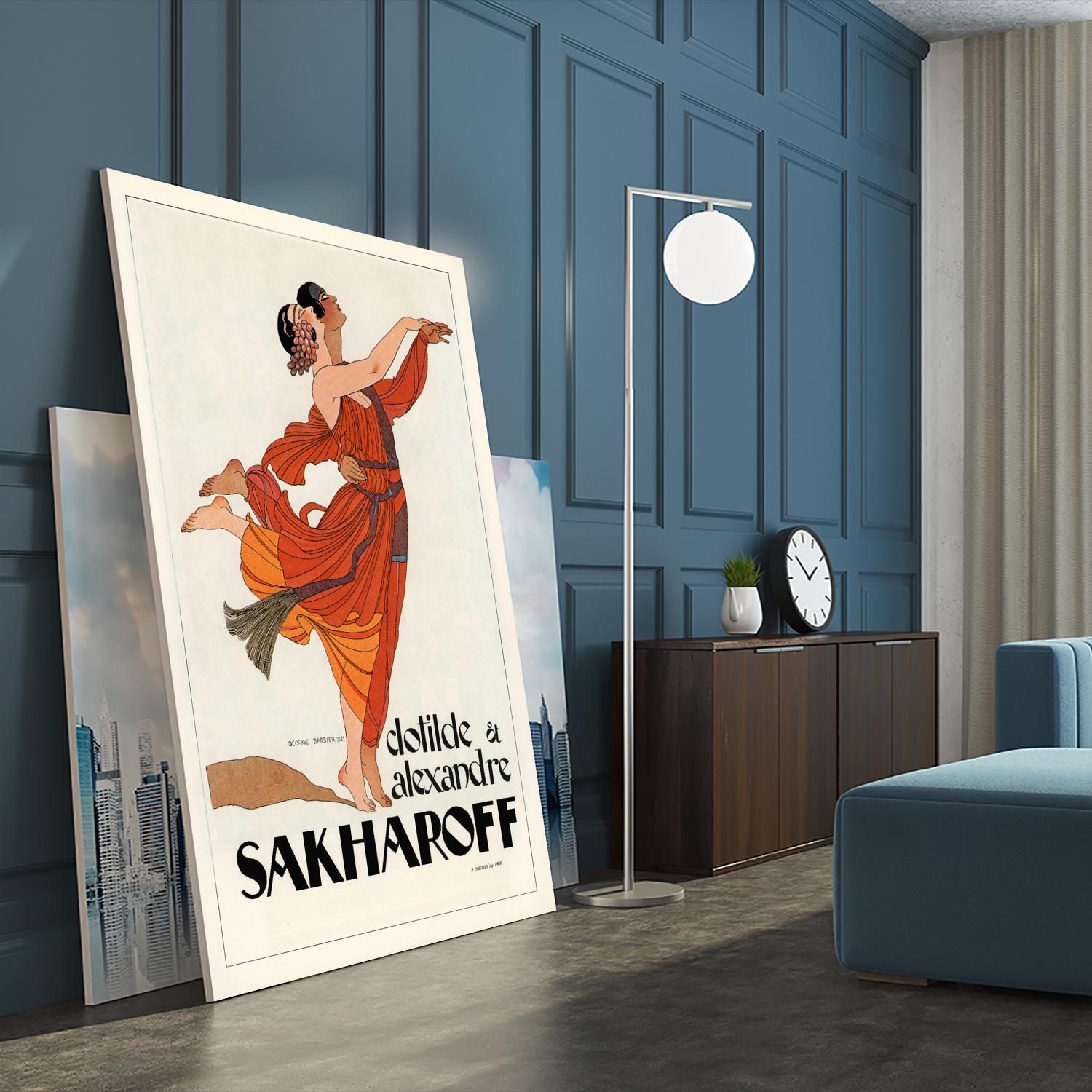 Sakharoff by Archive on GIANT ART - orange vintage couple