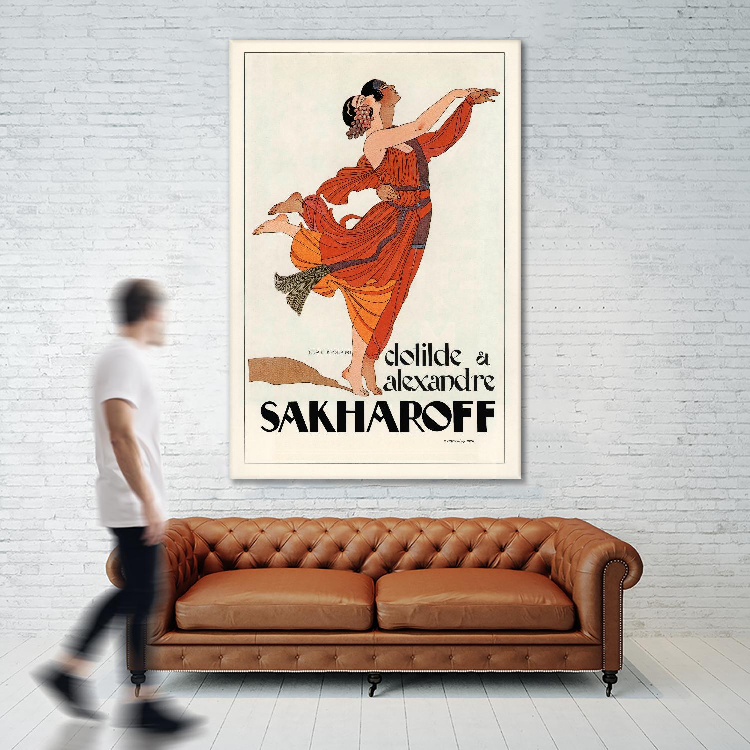 Sakharoff by Archive on GIANT ART - orange vintage couple