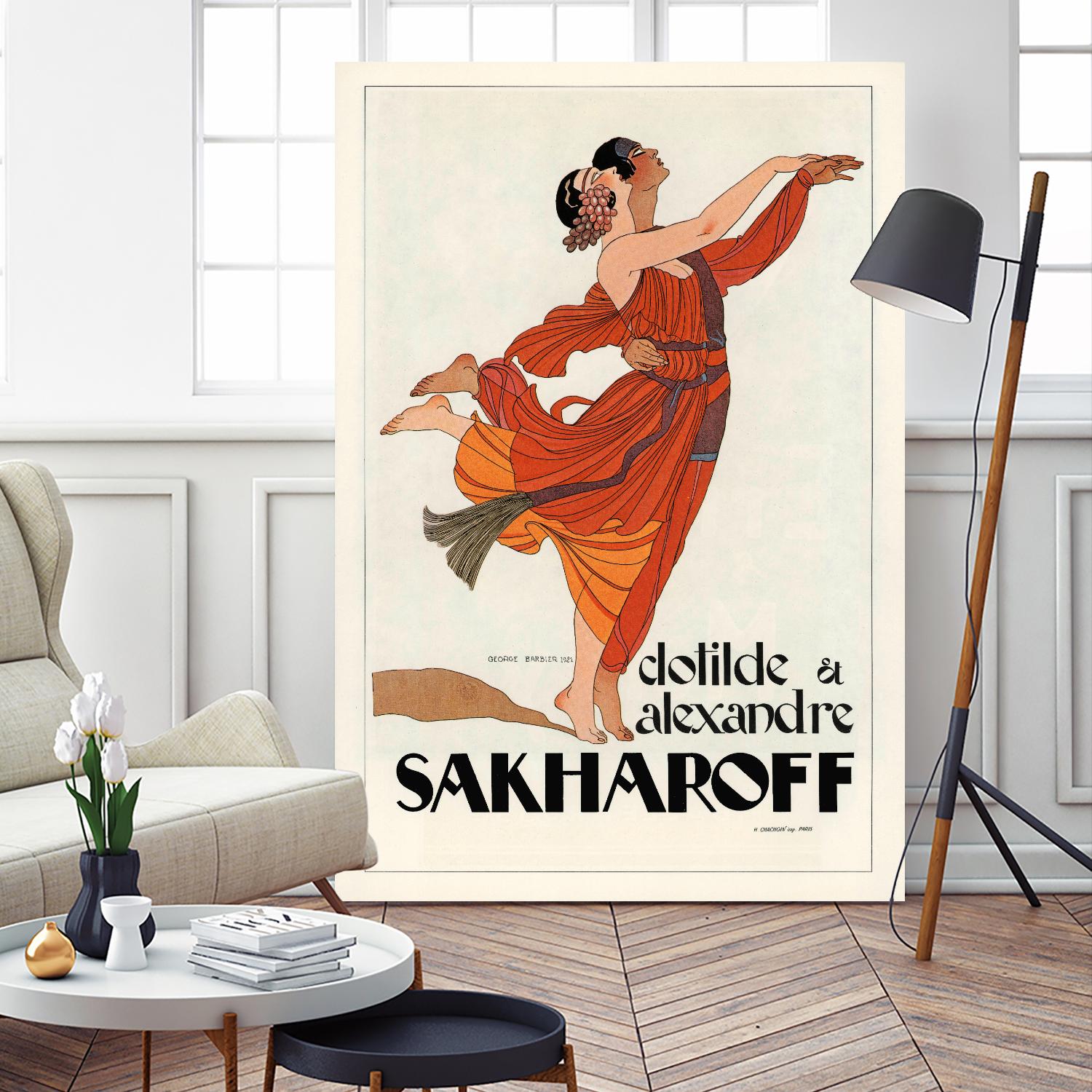 Sakharoff by Archive on GIANT ART - orange vintage couple