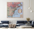 North american map  in 1784 by Archive on GIANT ART - pink maps