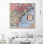 North american map  in 1784 by Archive on GIANT ART - pink maps