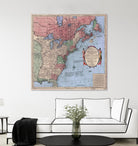 North american map  in 1784 by Archive on GIANT ART - pink maps